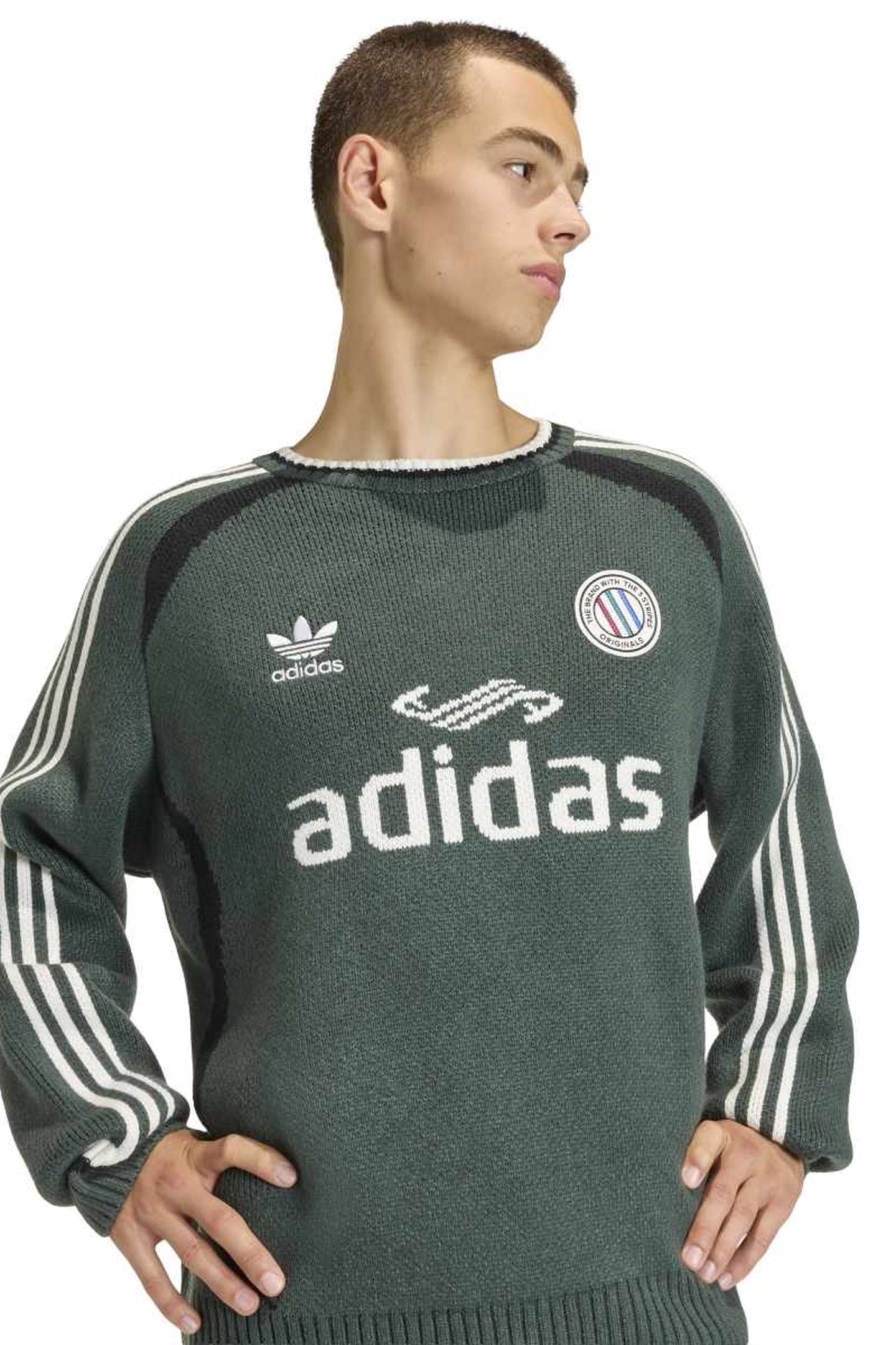 UNISEX ADICOLOR BLOKECORE PULLOVER MINERAL GREEN 6
