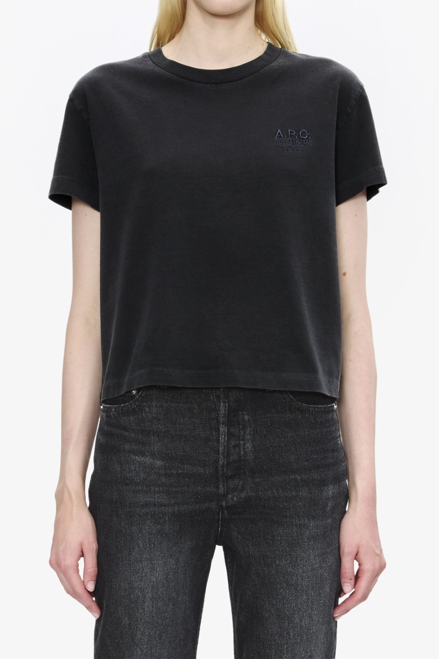 T-SHIRT BOXY RUE MADAME BLACK/BLACK 1