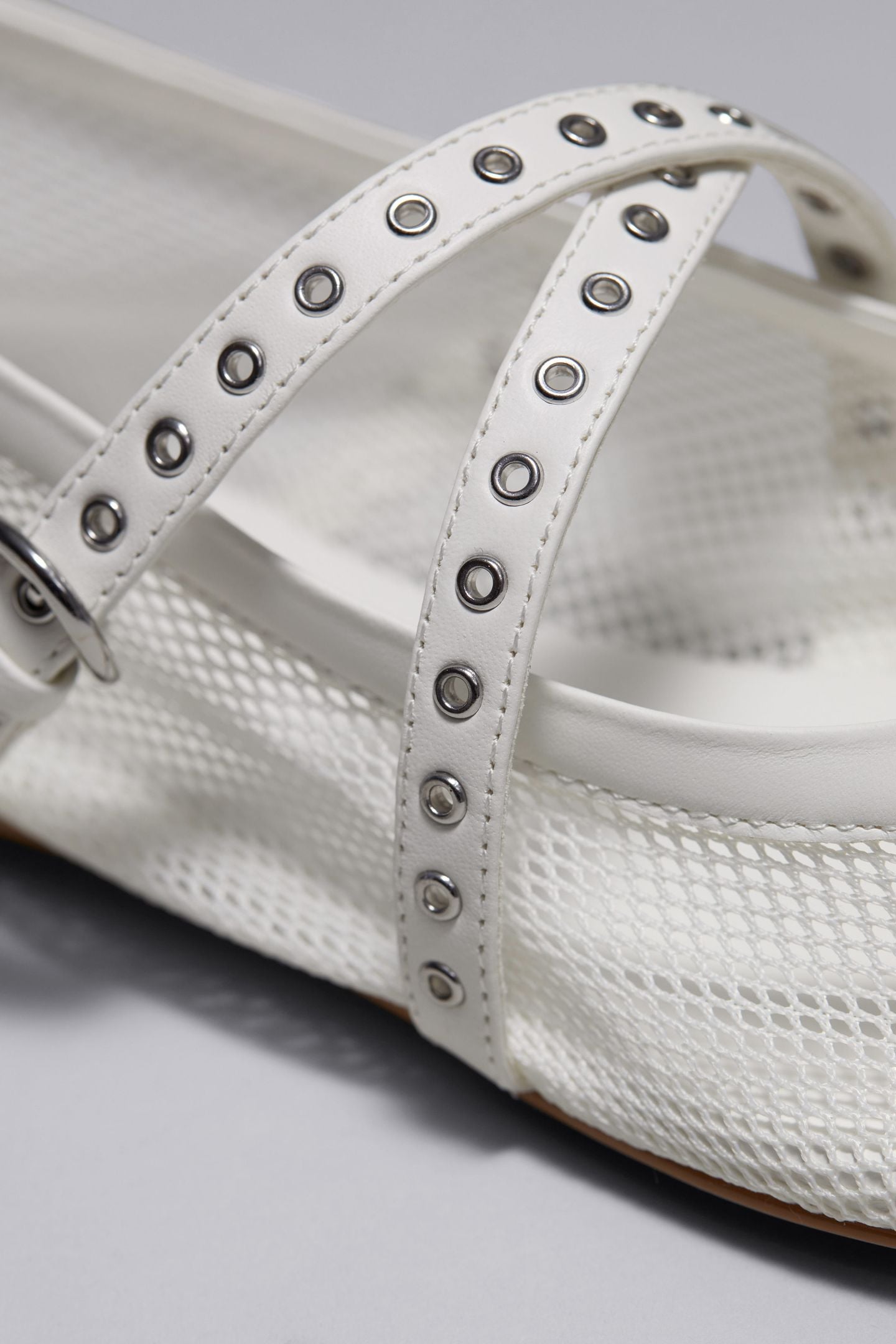 CHARLY MESH BALLERINA WHITE 3
