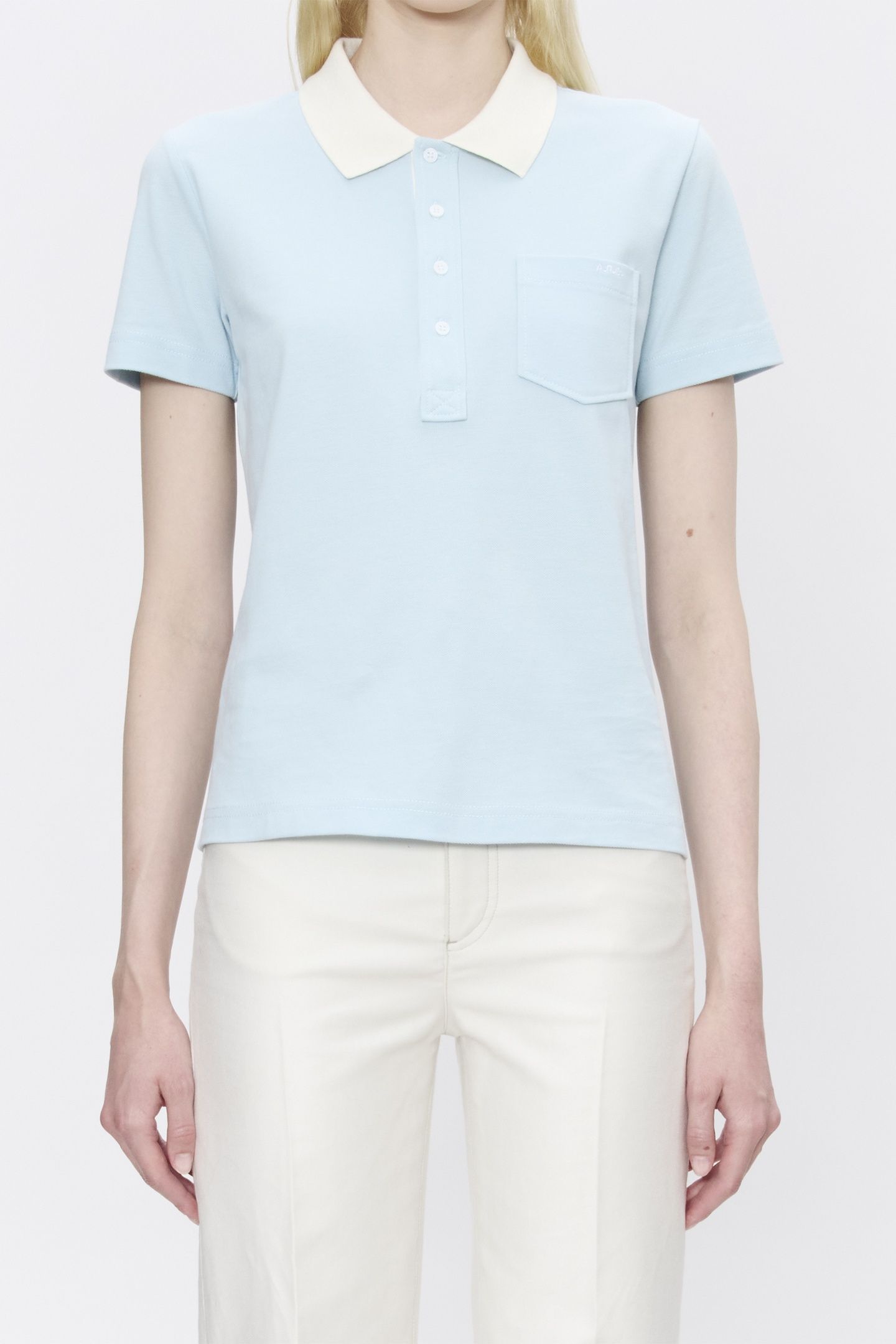 POLO SHORT SLEEVE SKY BLUE 1