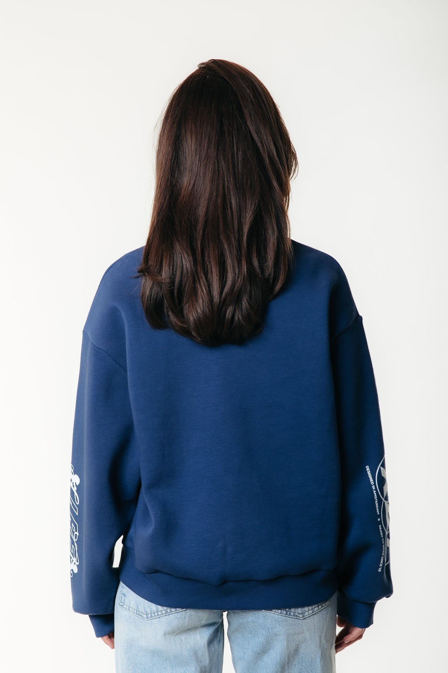 LOGOS DROPPED SHOULDER SWEAT DEEP COBALT 3