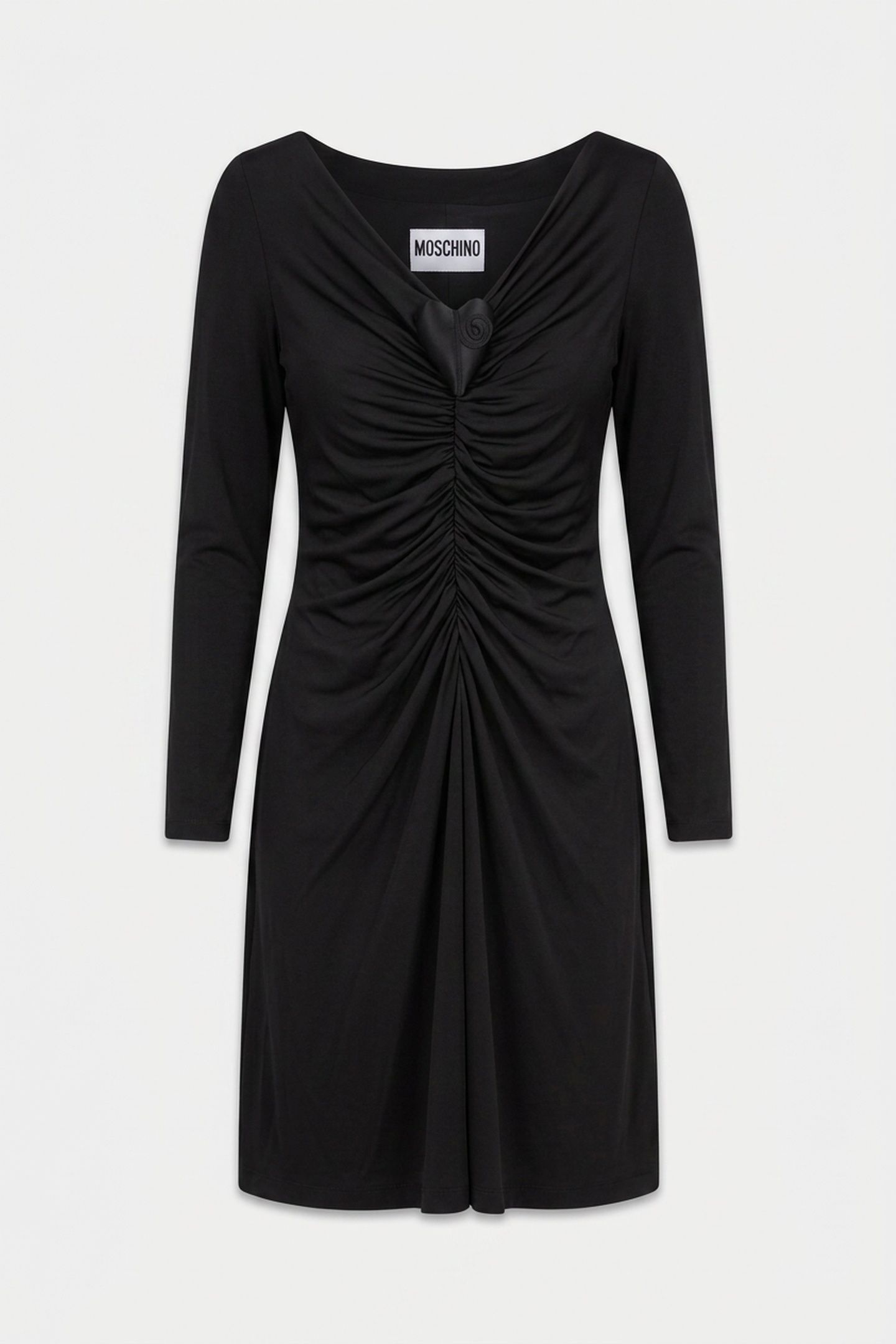 PADDED HEART STRETCH ORGANZINE DRESS BLACK 3