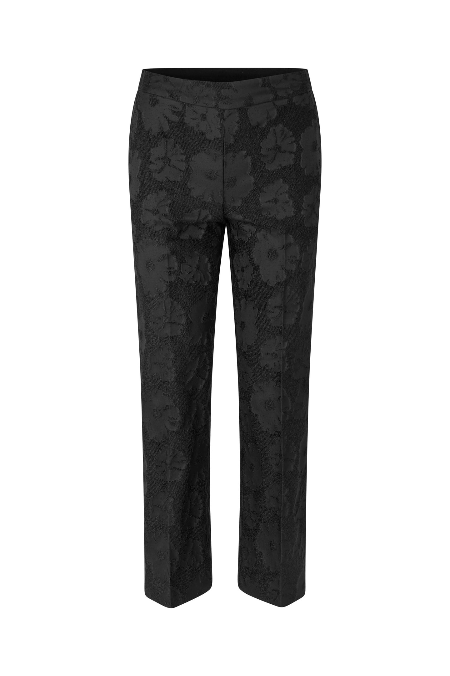 FRONT PLEAT LONG STRAIGHT PANTS ANEMONE JACQUARD 5