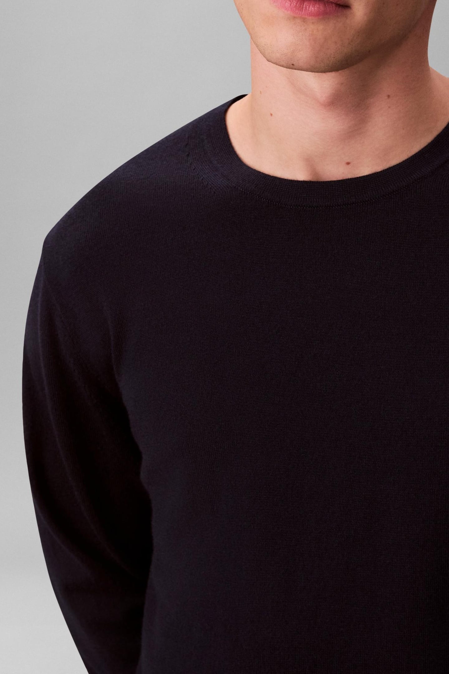 LS 100% MERINO CREW DARK SAPPHIRE 6