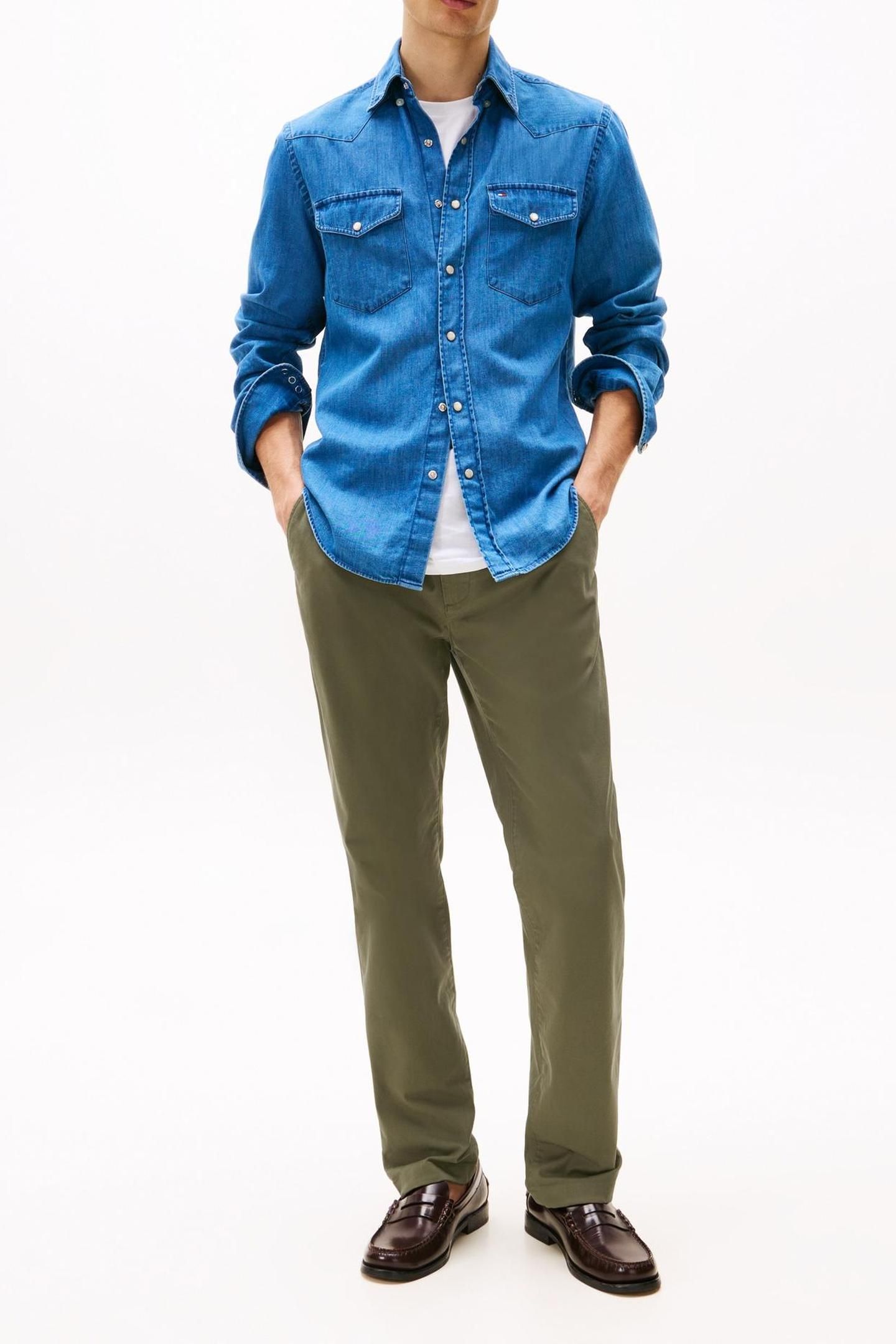 CHINO DENTON 1985 PIMA COTTON ARMY GREEN 3