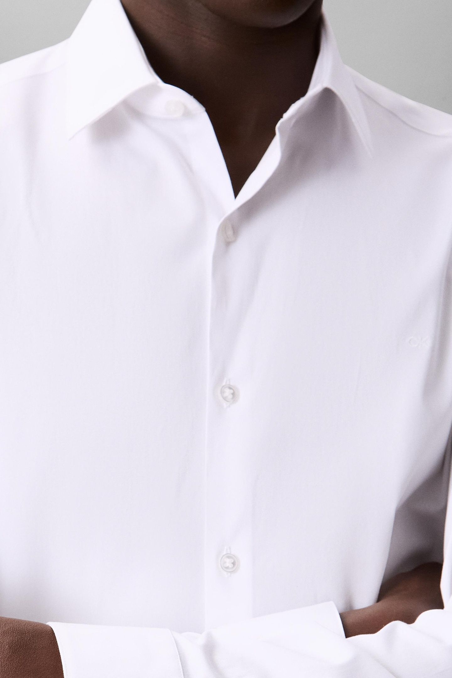 SLIM ESSENTIAL POPLIN SHIRT WHITE 6