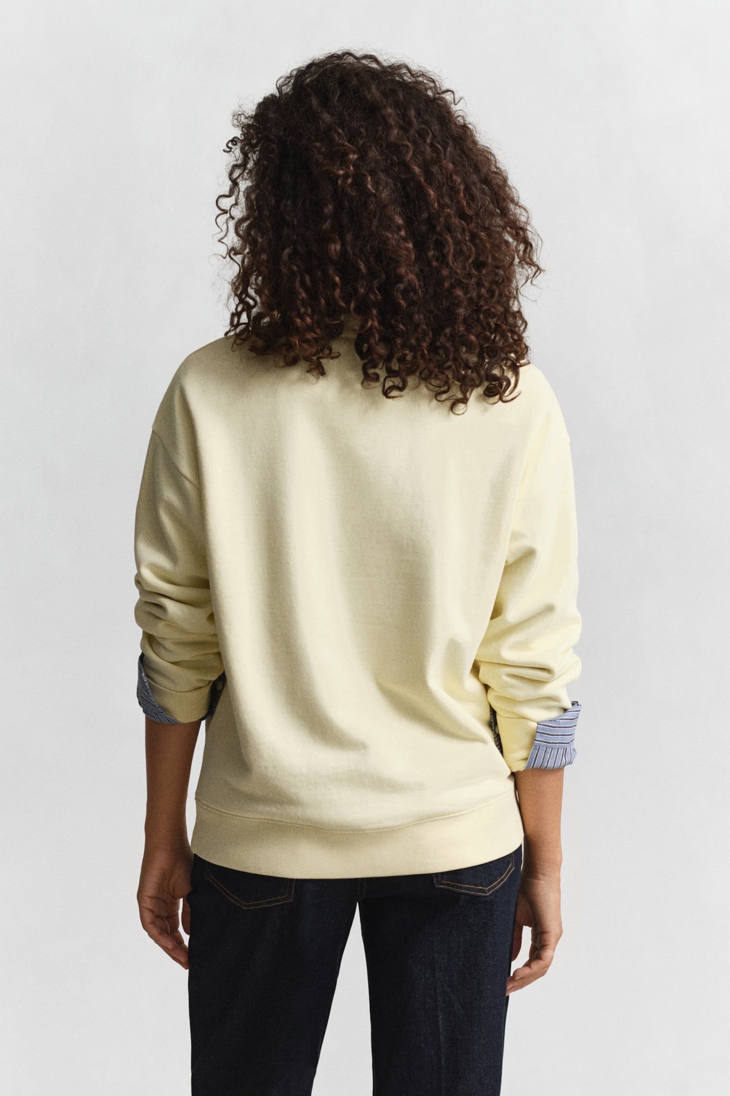 GRAPHIC C-NECK SWEAT VANILLA YELLOW 2