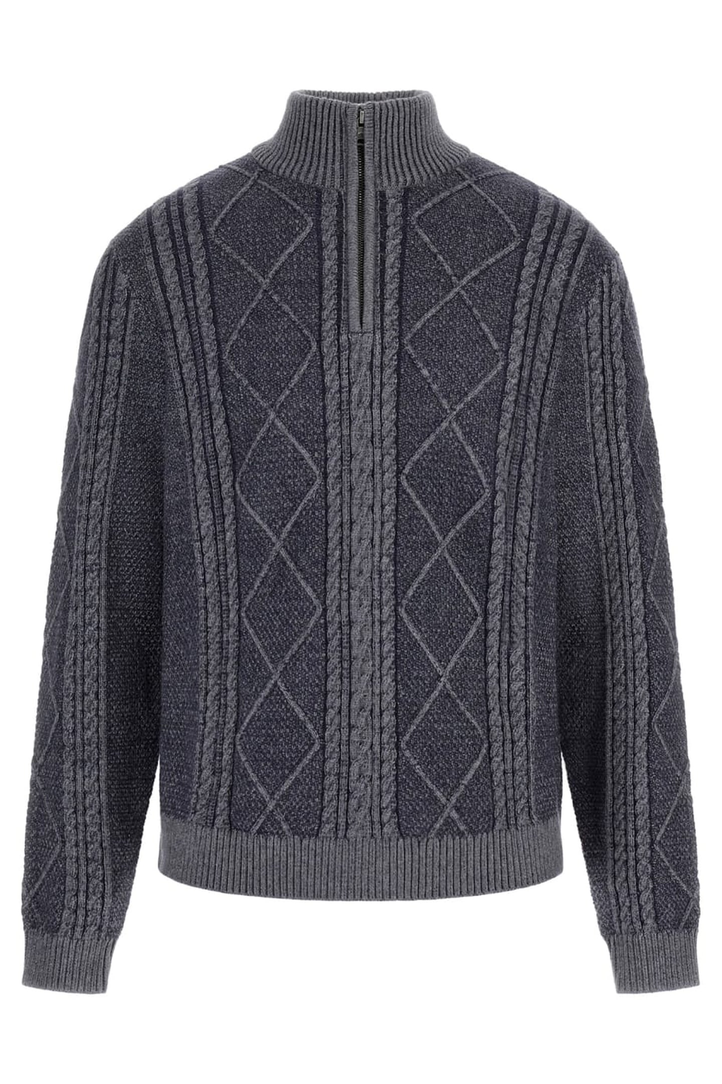 LS 1/2 ZIP MN NOEL C MARINE HEATHER MULTI 4