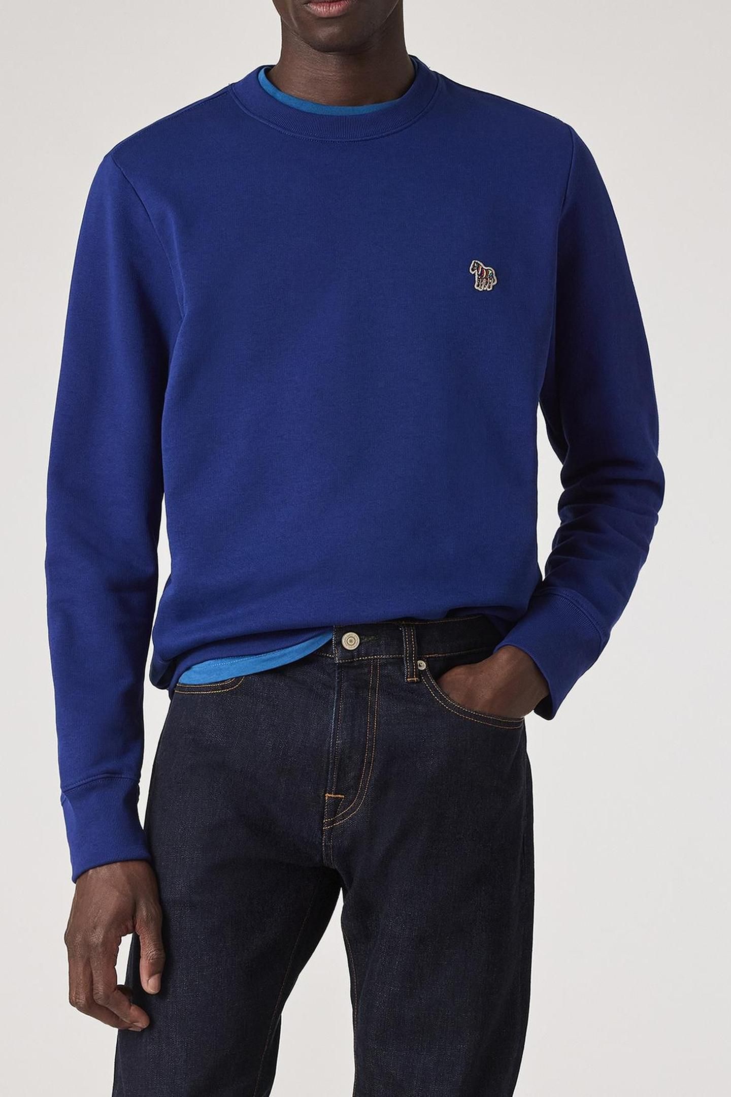 MENS REG FIT SWEATSHIRT ZEBRA INKY BLUE 1