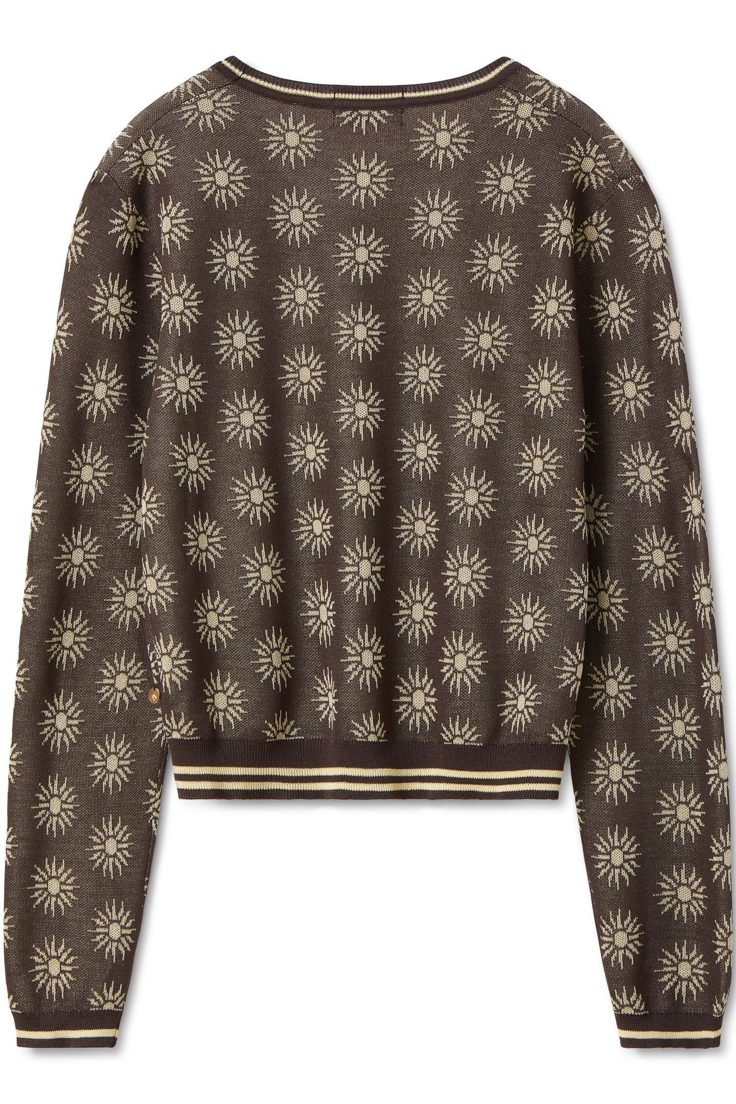JACQUARD PULLOVER SEAL BROWN/ REED YELLOW 5