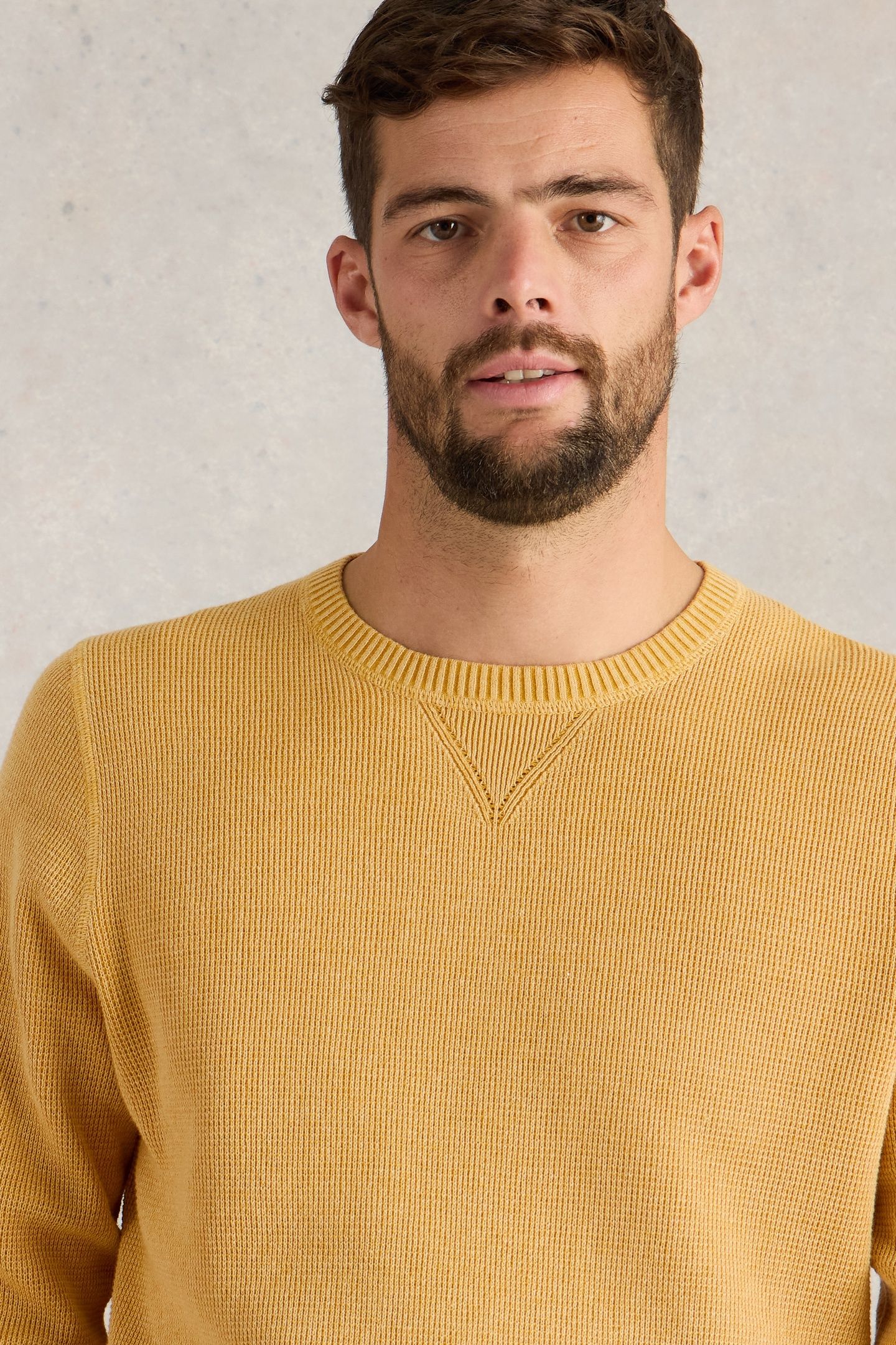ATTADALE CREW NECK JUMPER MID YELLOW 5