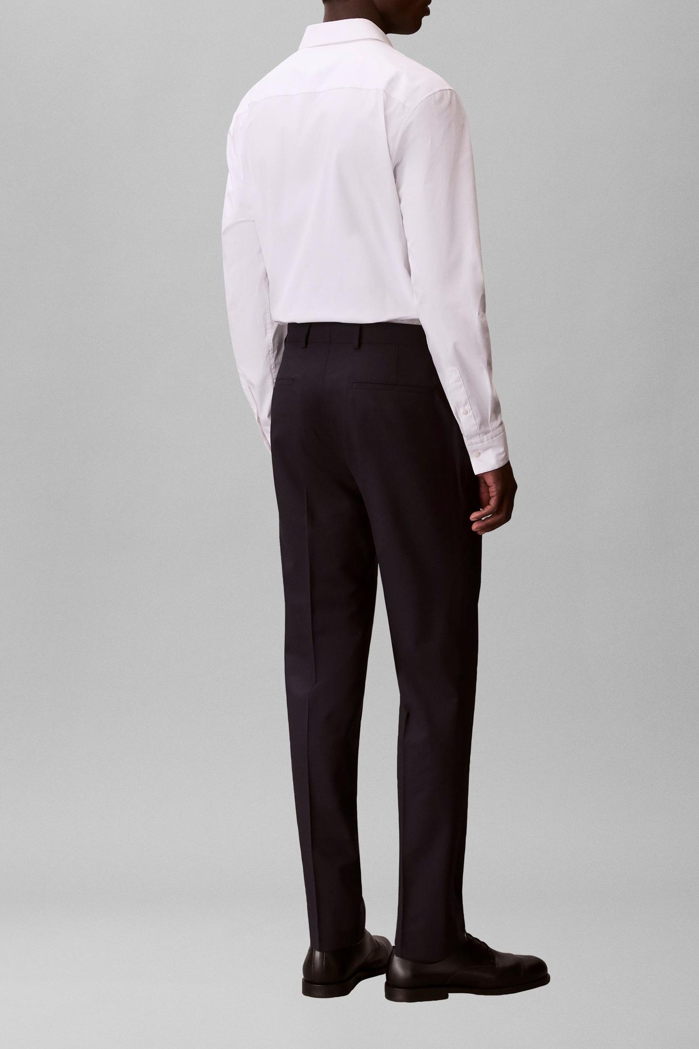 ITALIAN WOOL BLEND TROUSERS DARK SAPPHIRE 2