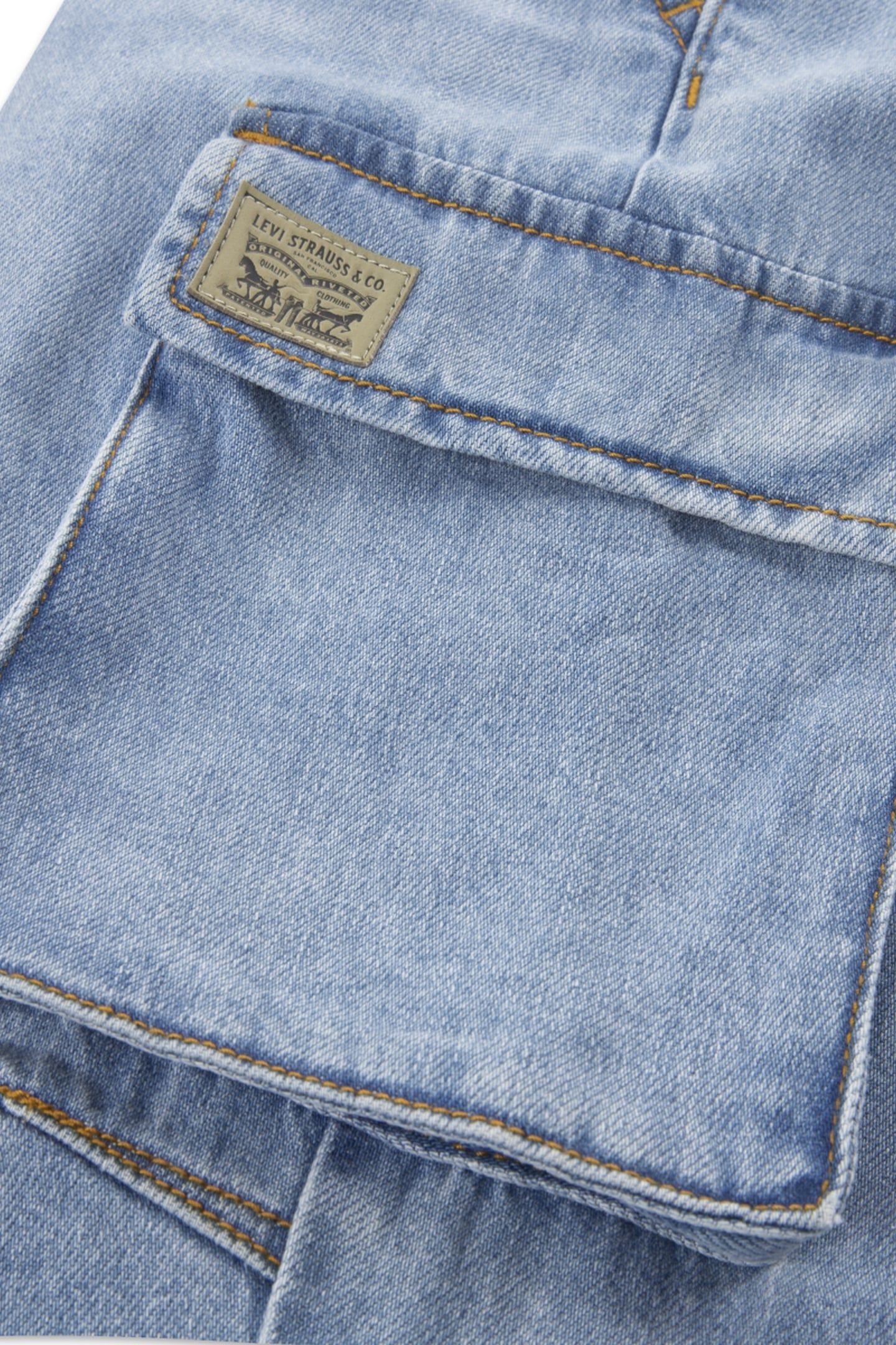 BOYS DENIM PARACHUTE CARGO PANTS FROM SCRATCH NO DESTRUCTION 4