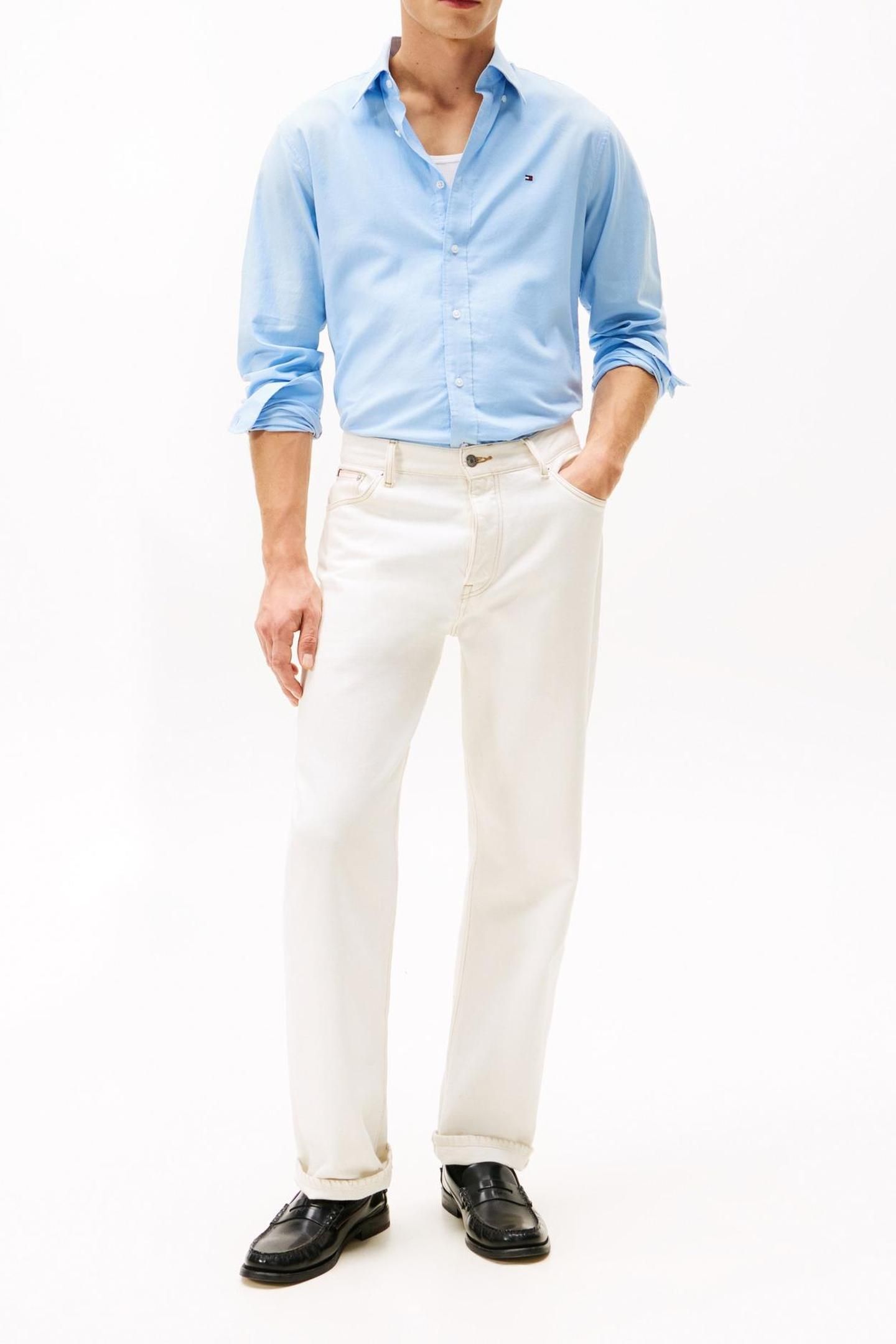 OXFORD SOLID STITCH SHIRT CHAMBRAY BLUE 2