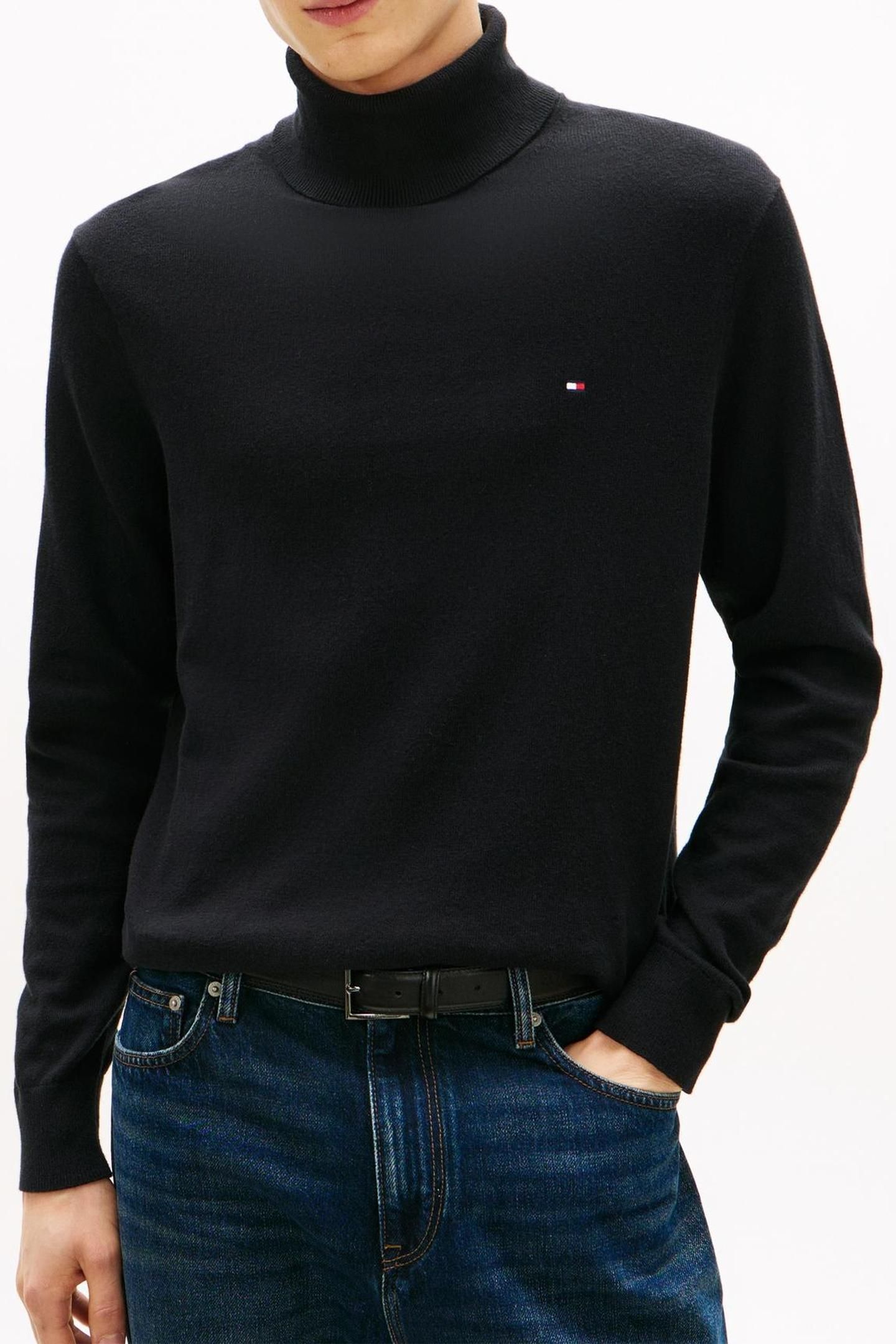 PIMA COTTON CASHMERE SWEATER BLACK 5