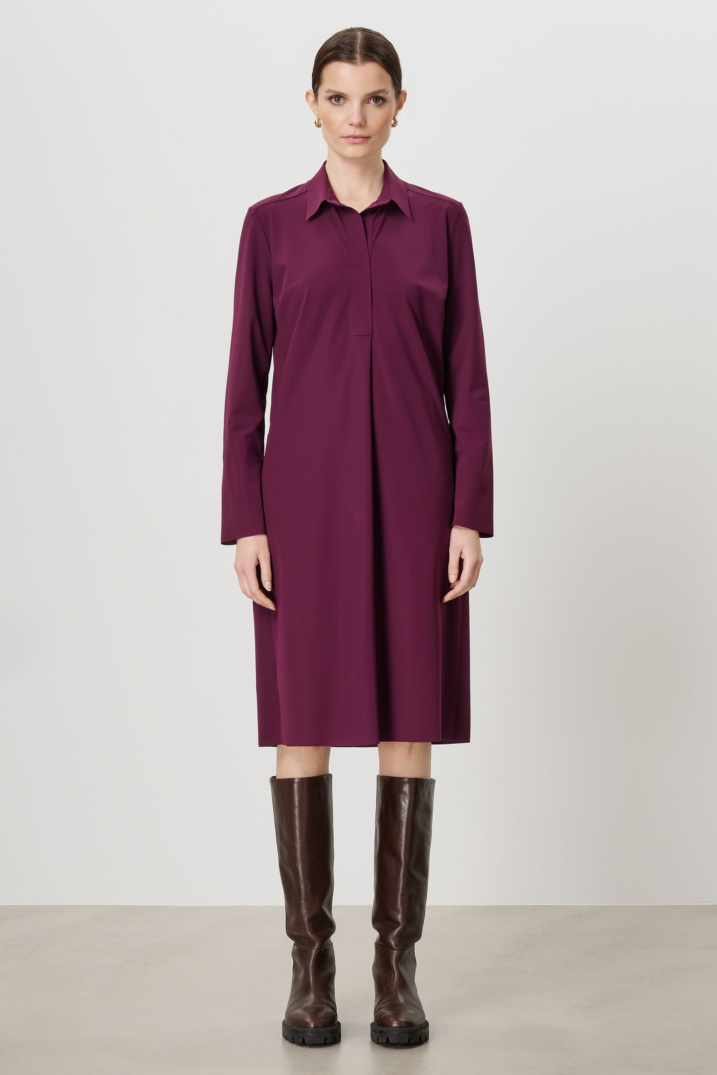 CRUZ DRESS DEEP-PLUM 2