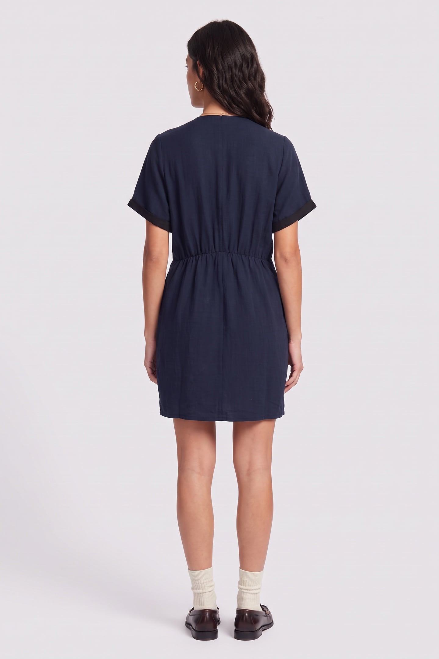 VIMBOW DRESS NAVY CHINE 2