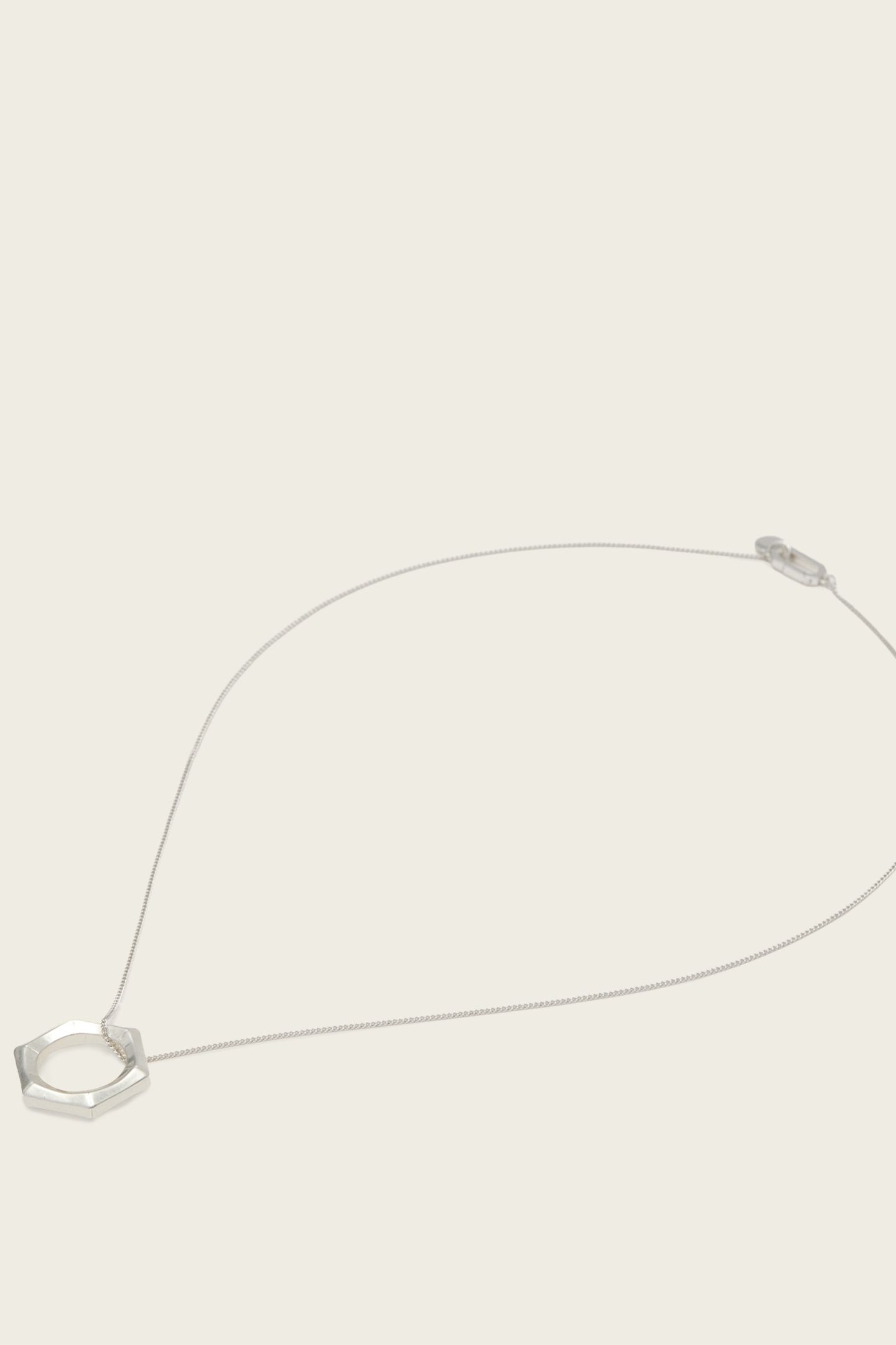 CLARA LRG NECKLACE WARM SILVER 2