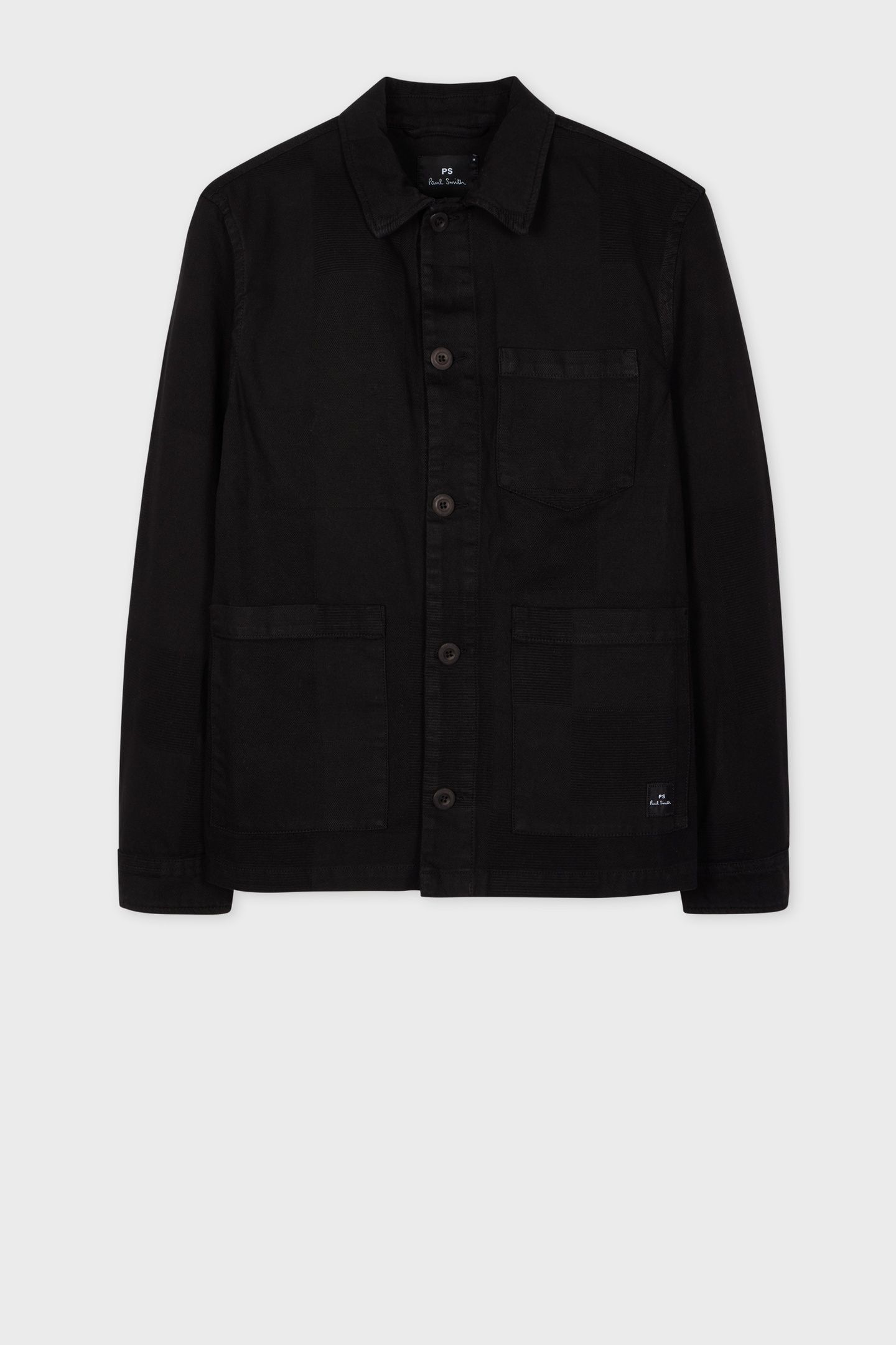 MENS CASUAL FIT SHIRT JACKET BLACK 1