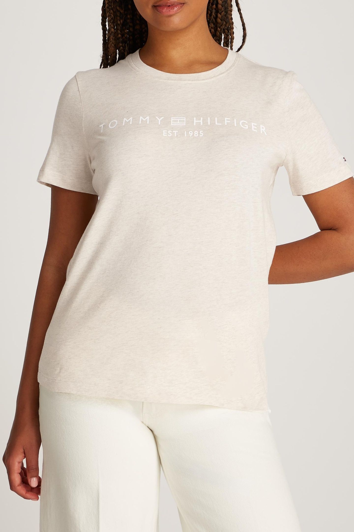 REG CORP LOGO C-NECK OATMILK HEATHER 1