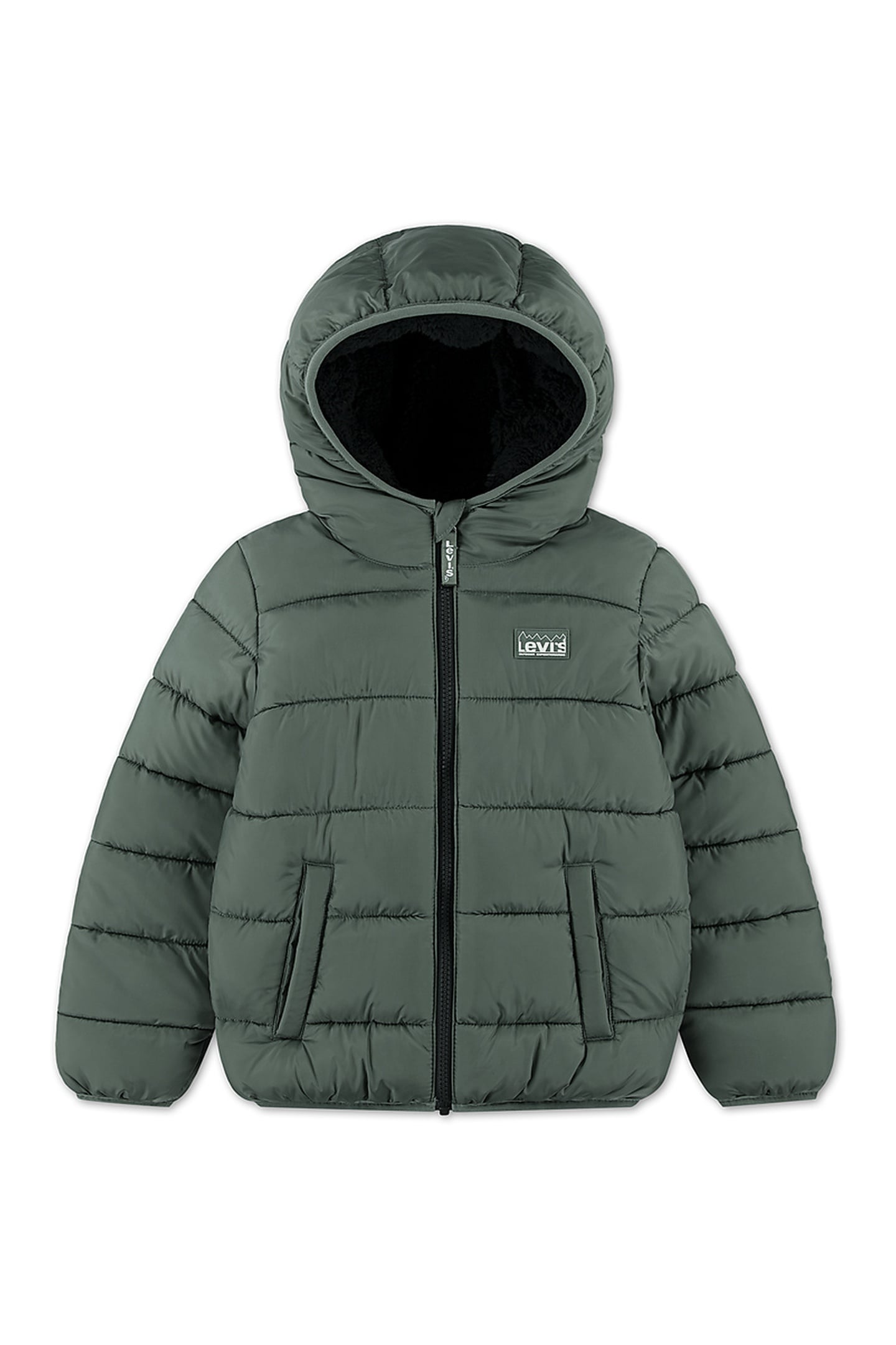 BOYS SHERPA LINED PUFFER LAUREL WREATH 1