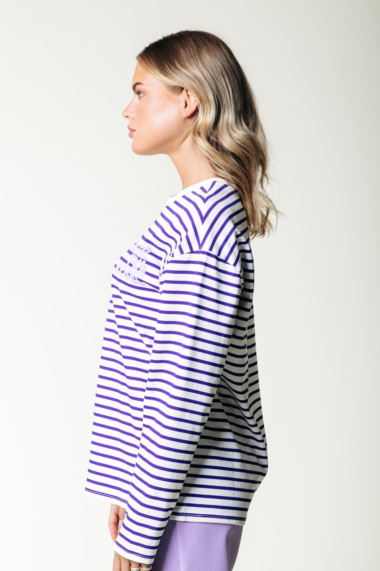 LOGO WAVE STRIPE LONGSLEEVE TEE LIBERTY PURPLE 4