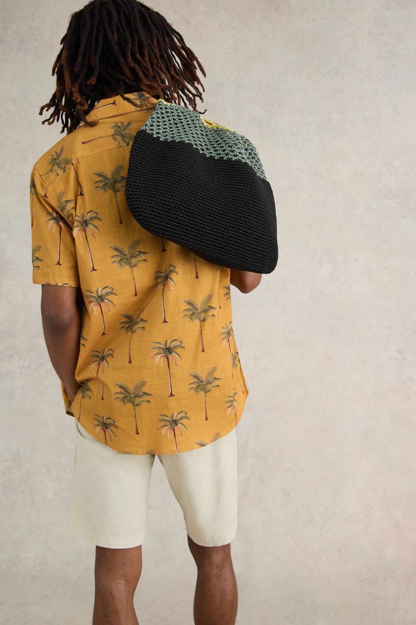 PALM TREE PRINTED SHIRT YELLOW PRINT 2