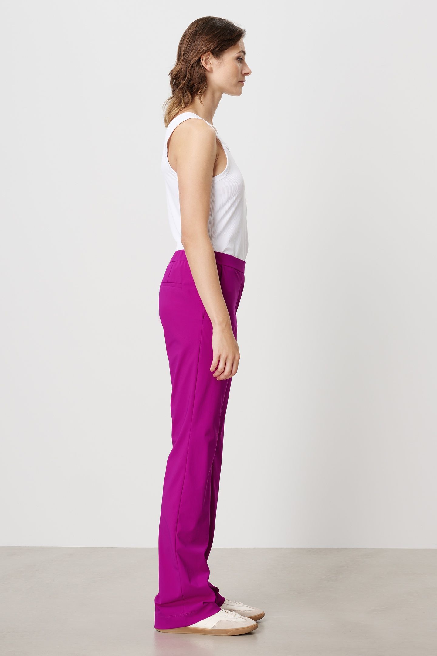 LONG BASIC PANTS WILD BERRY 4