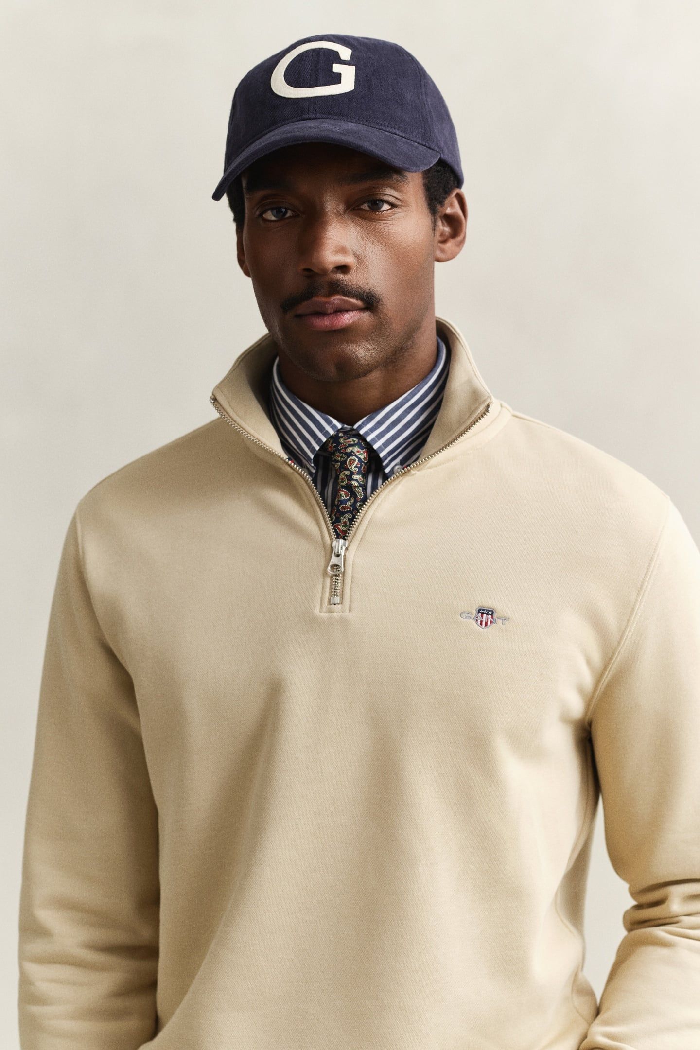 REG SHIELD HALF ZIP SWEAT OAT BEIGE 5