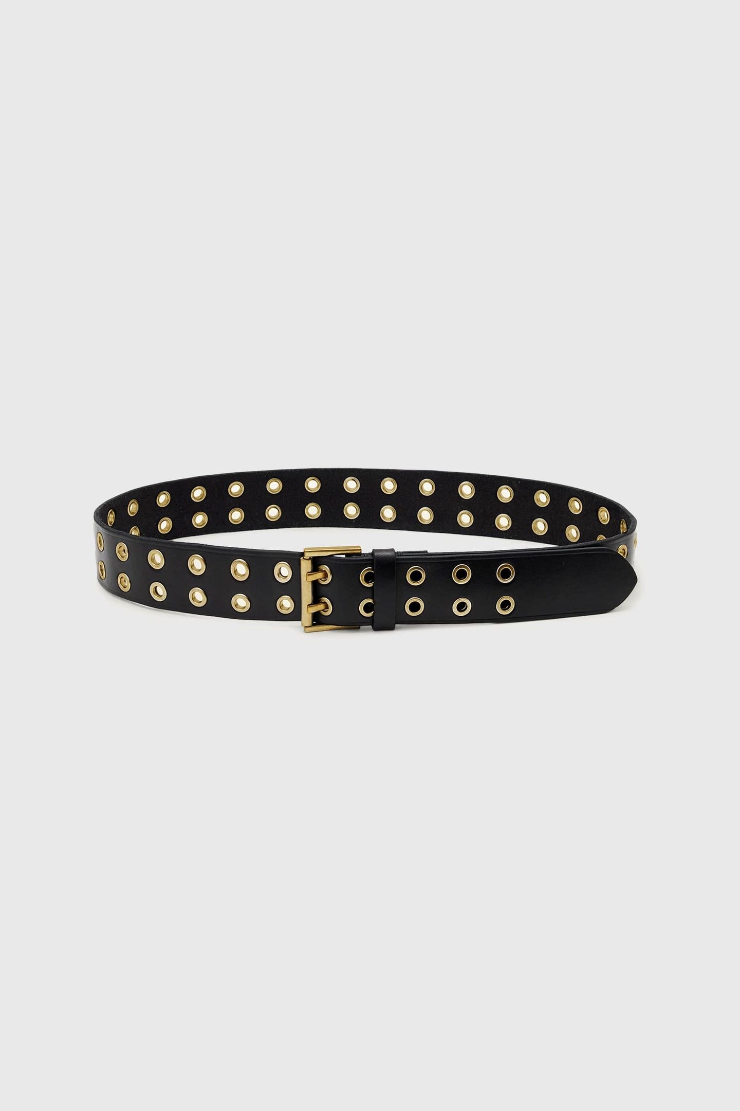NYLA DBL EYELET BELT BLACK 2