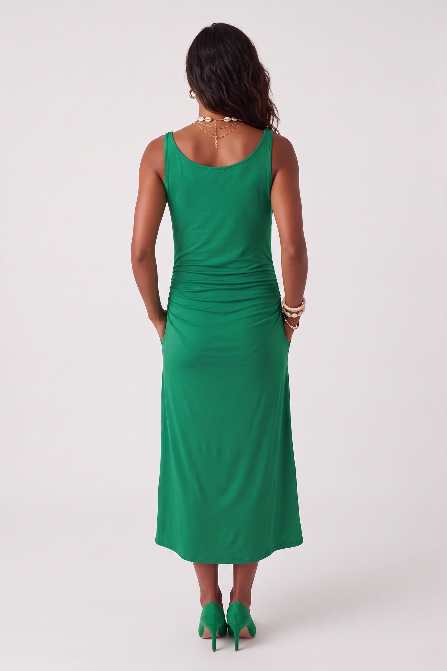 LA FAINA DRESS GREEN 2