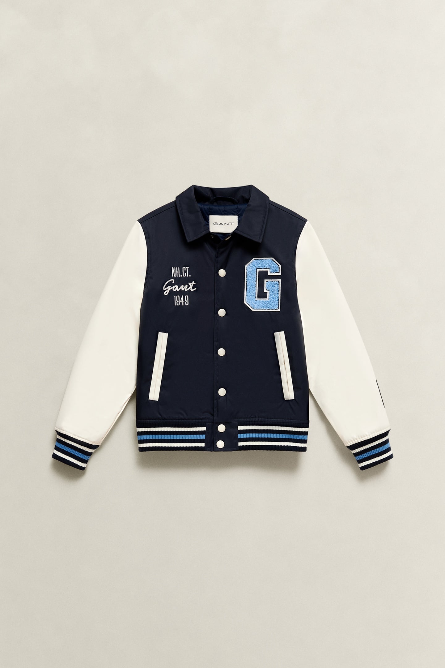 TEEN BOYS GRAPHIC VARSITY JACKET EVENING BLUE 1