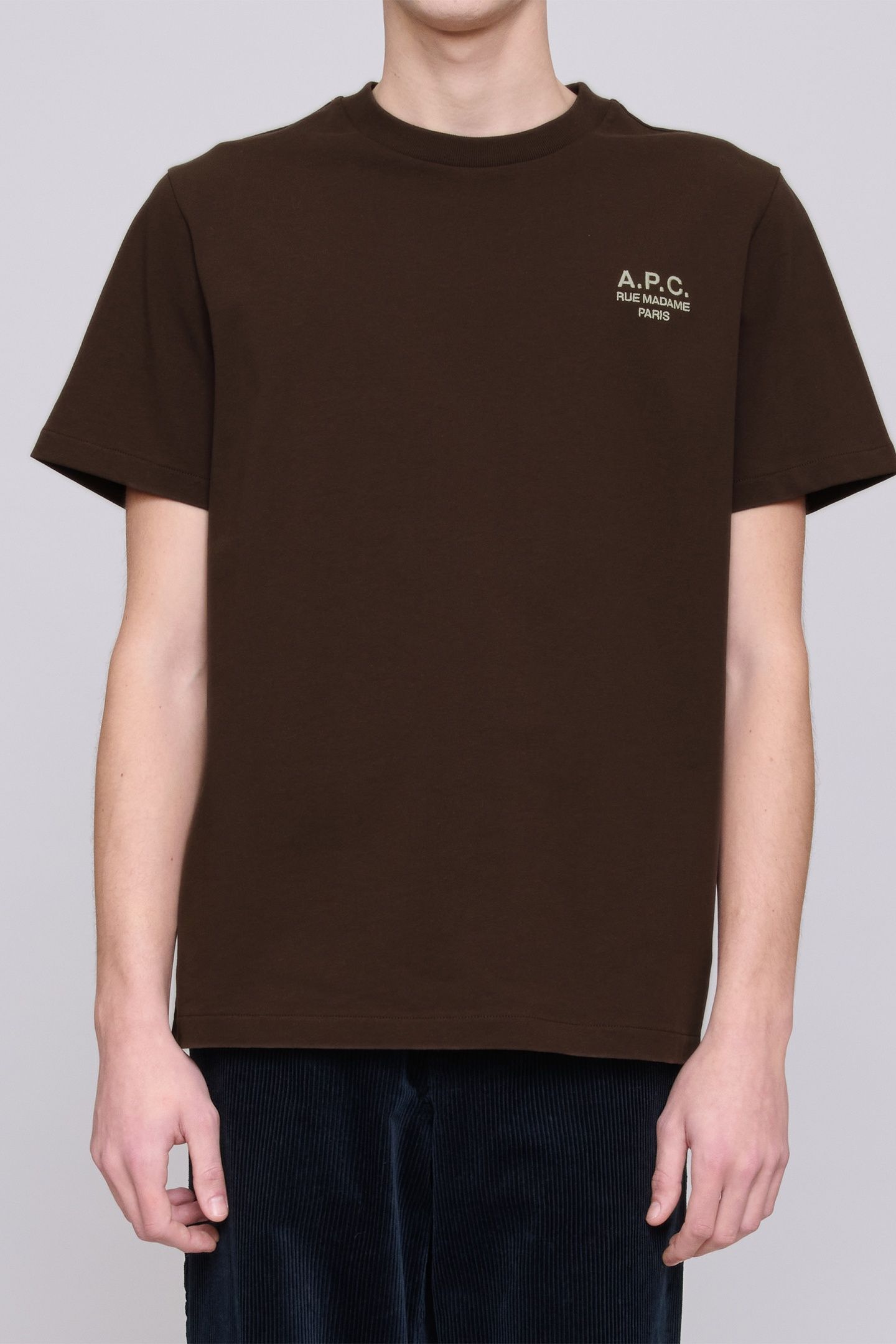 UNISEX T-SHIRT STANDARD RUE MADAME BROWN/ECRU 1