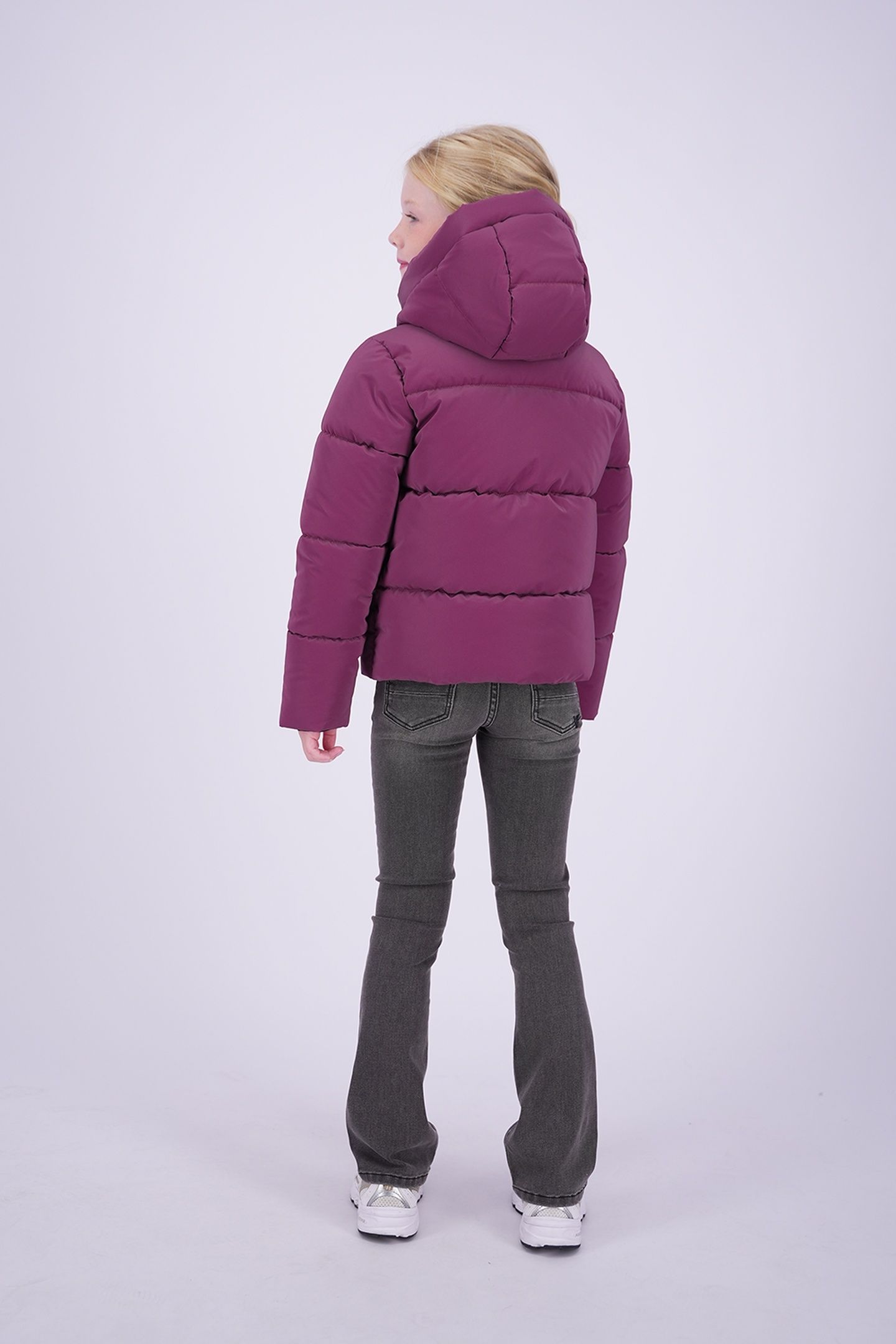 GIRLS TIBANA JACKET OUTDOOR BURGUNDY RED 2