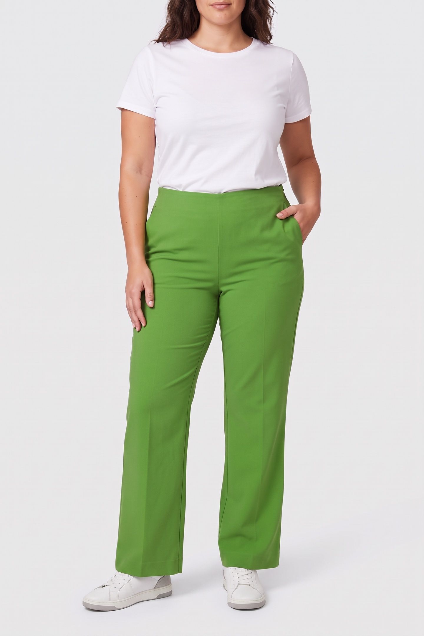 EEVI COTTON TROUSERS GREEN 1