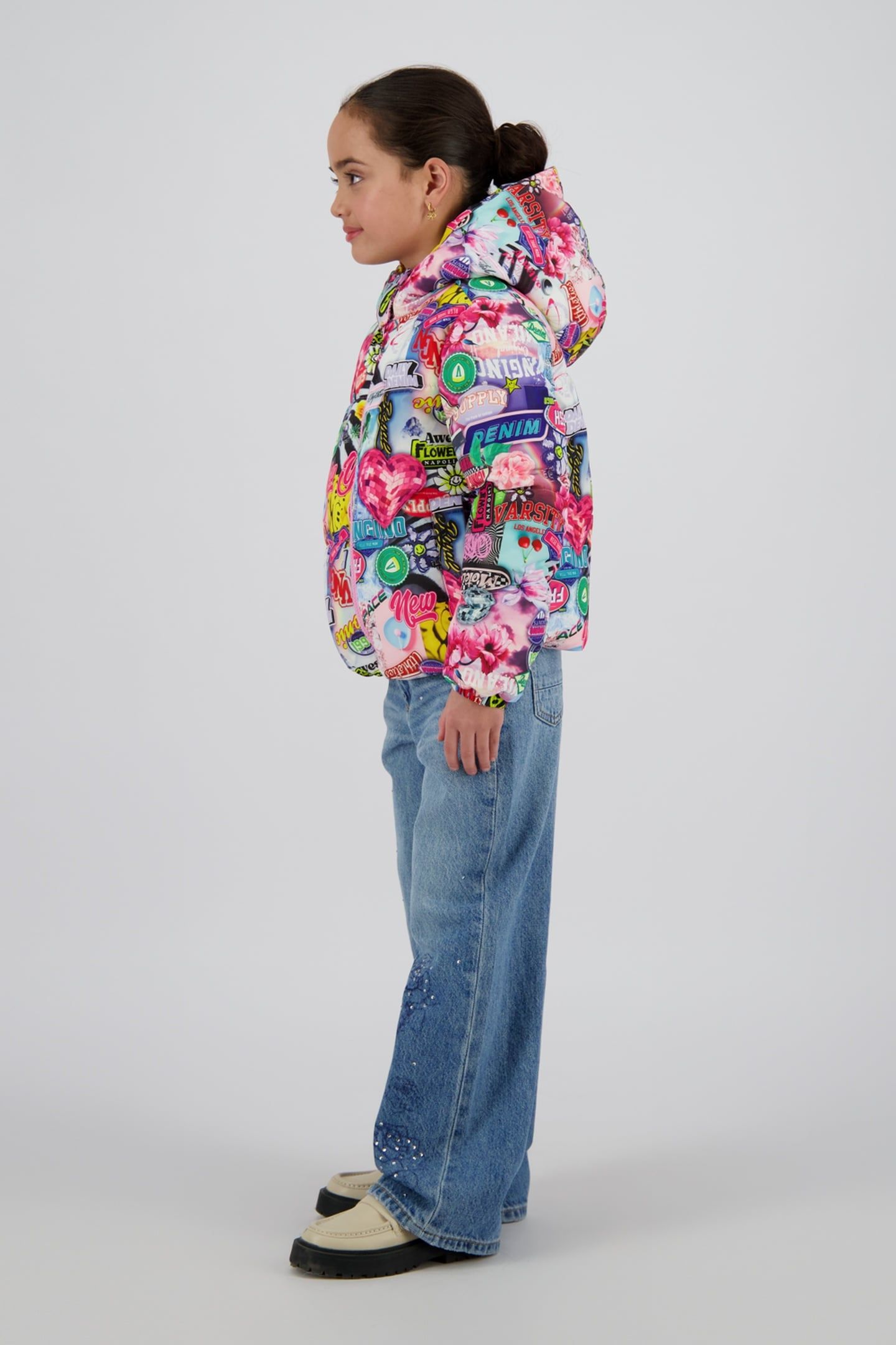 GIRLS TIGELLE JACKET OUTDOOR MULTICOLOR PINK 3