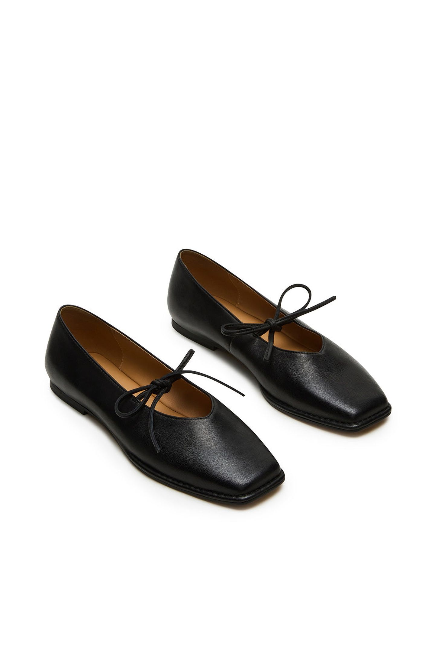 LOLA FLAT SHOES BLACK LEATHER 3