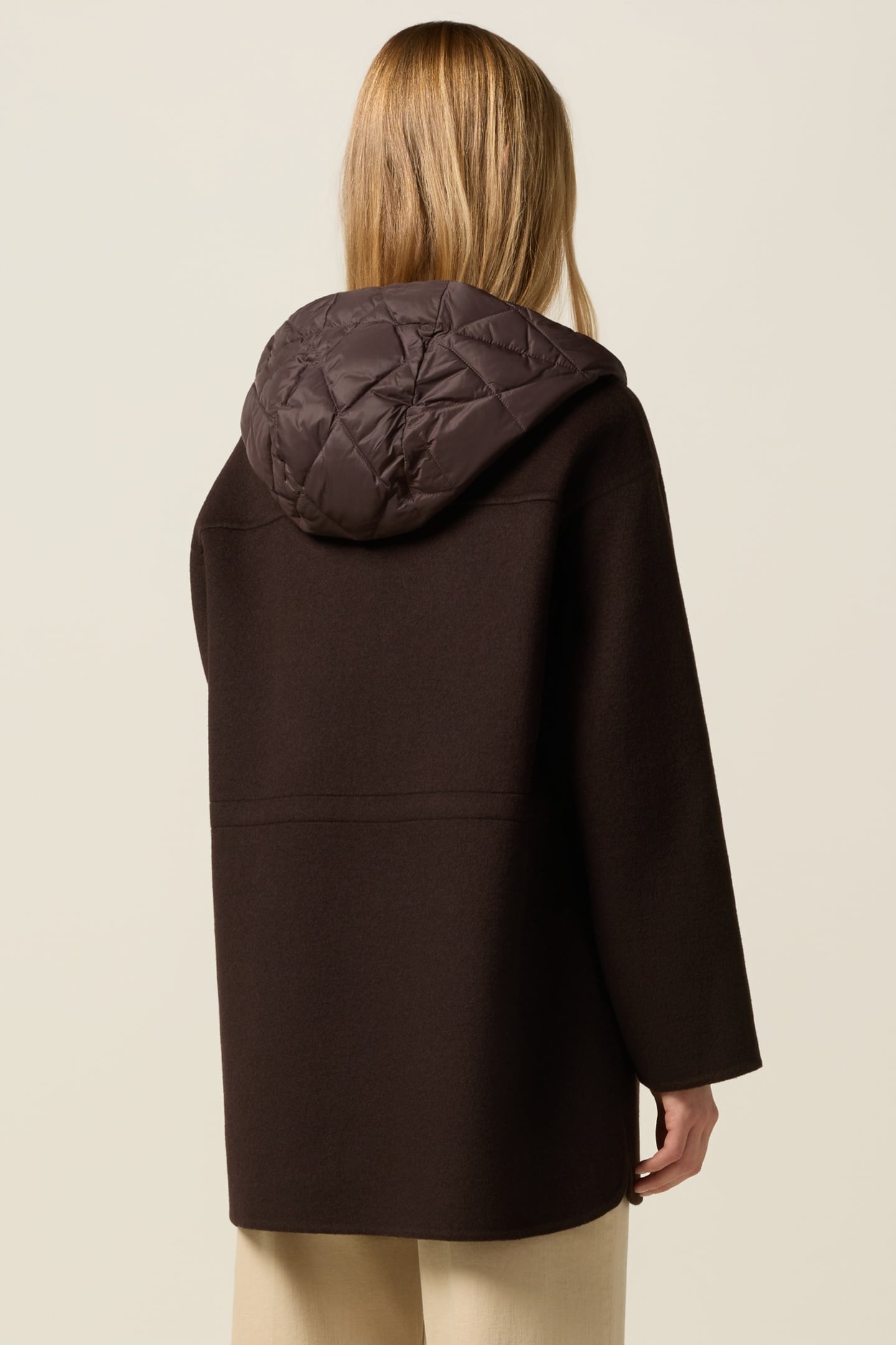 PADDED HOODED PARKA JACKET BROWN 2