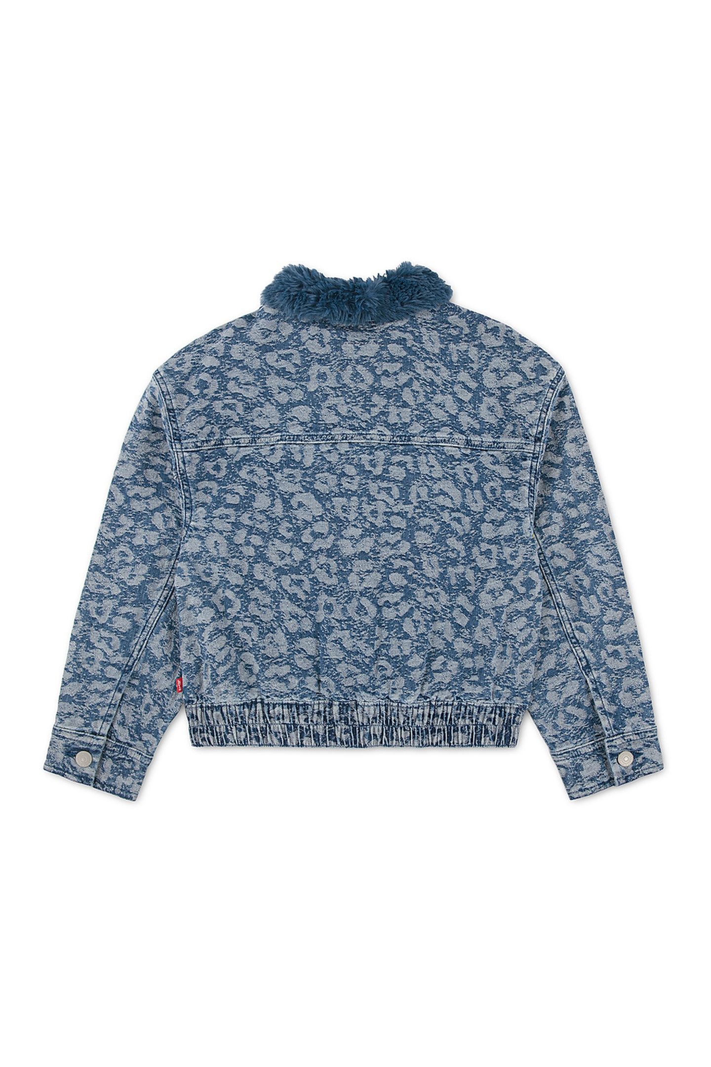 GIRLS OVERSIZED FUR COLLARED JACKET BLAZING BLUE 2
