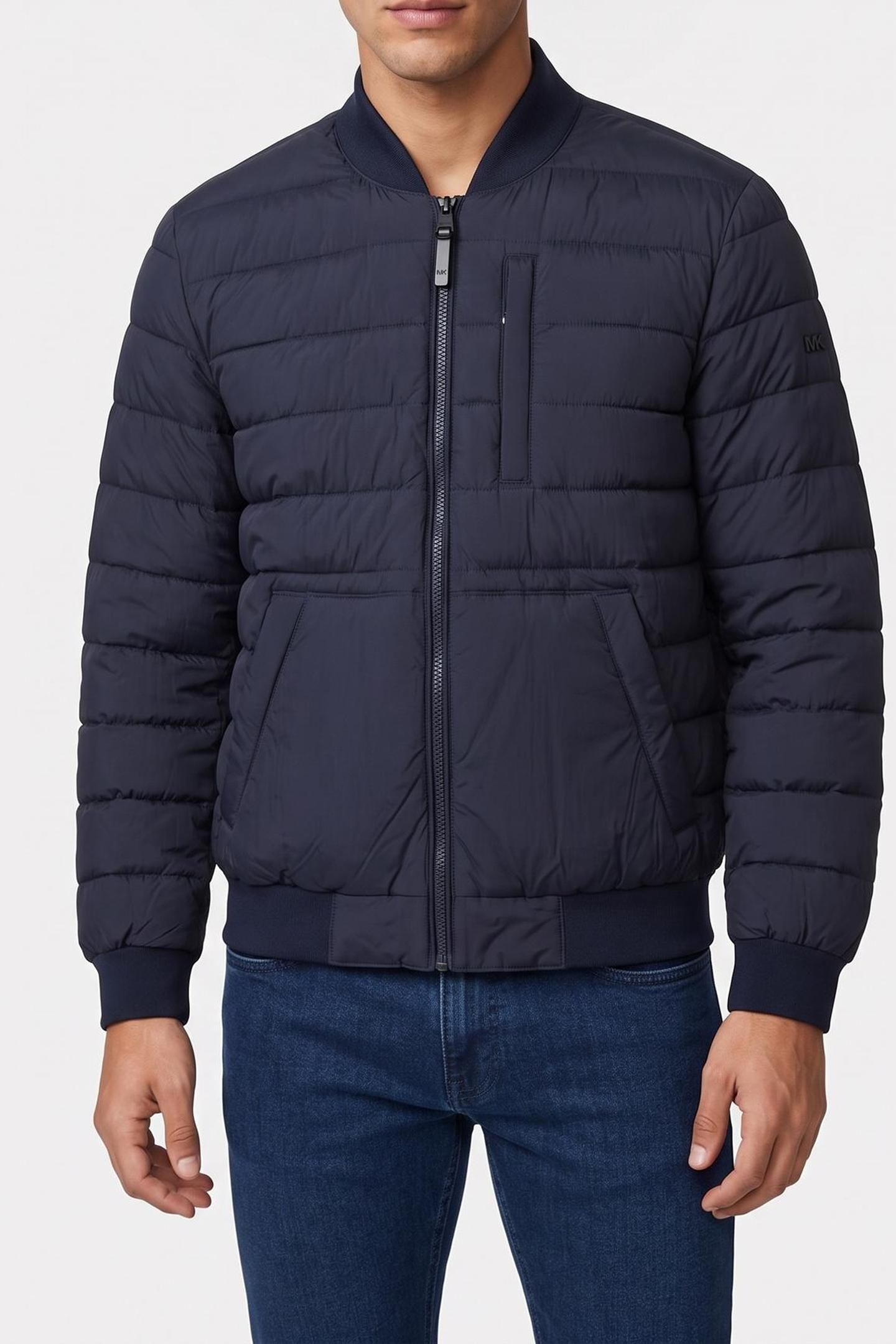 CRINKLE NYLON BOMBER MIDNIGHT BLUE 1