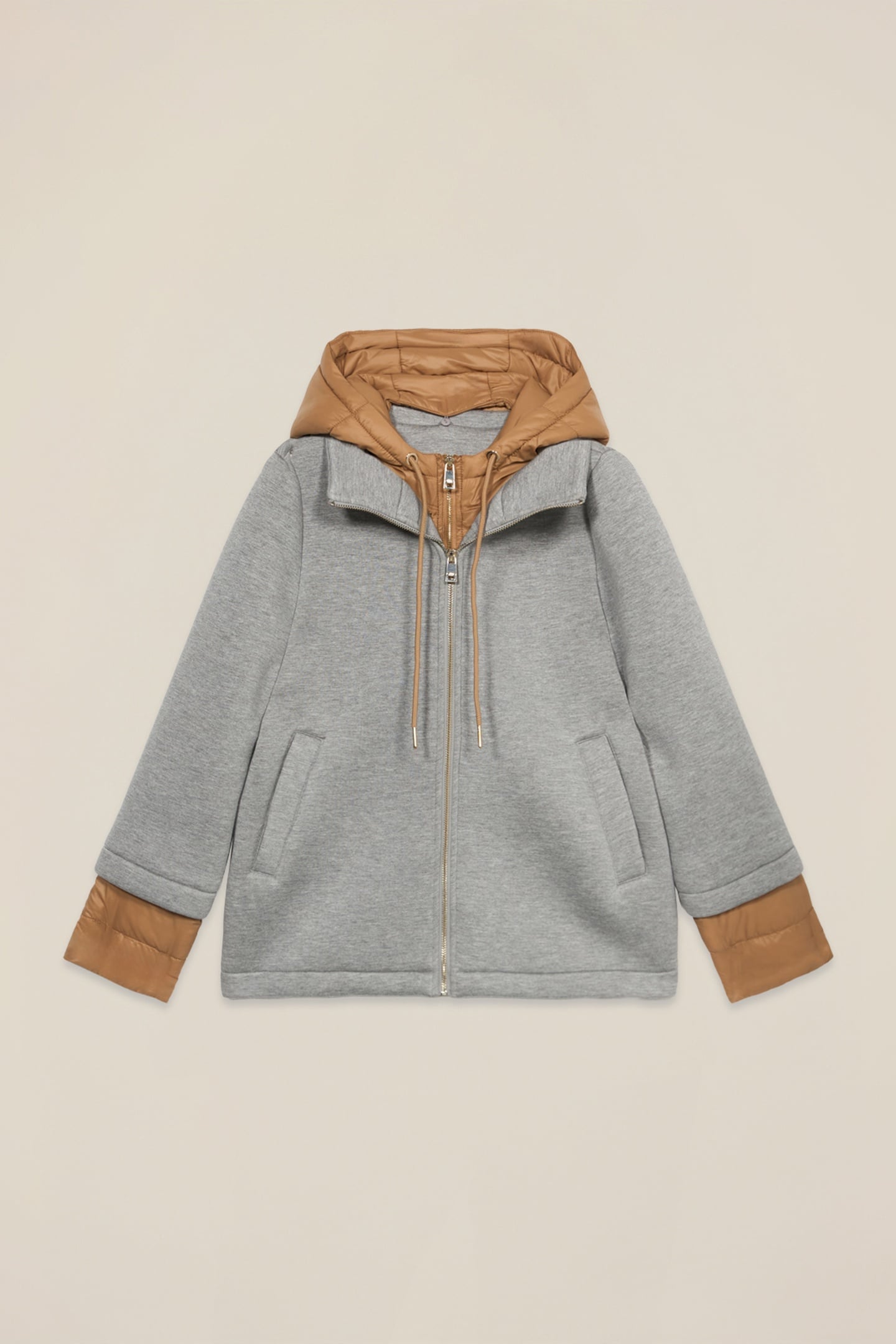 TWO-MATERIAL COMBINED JACKET GREY 4