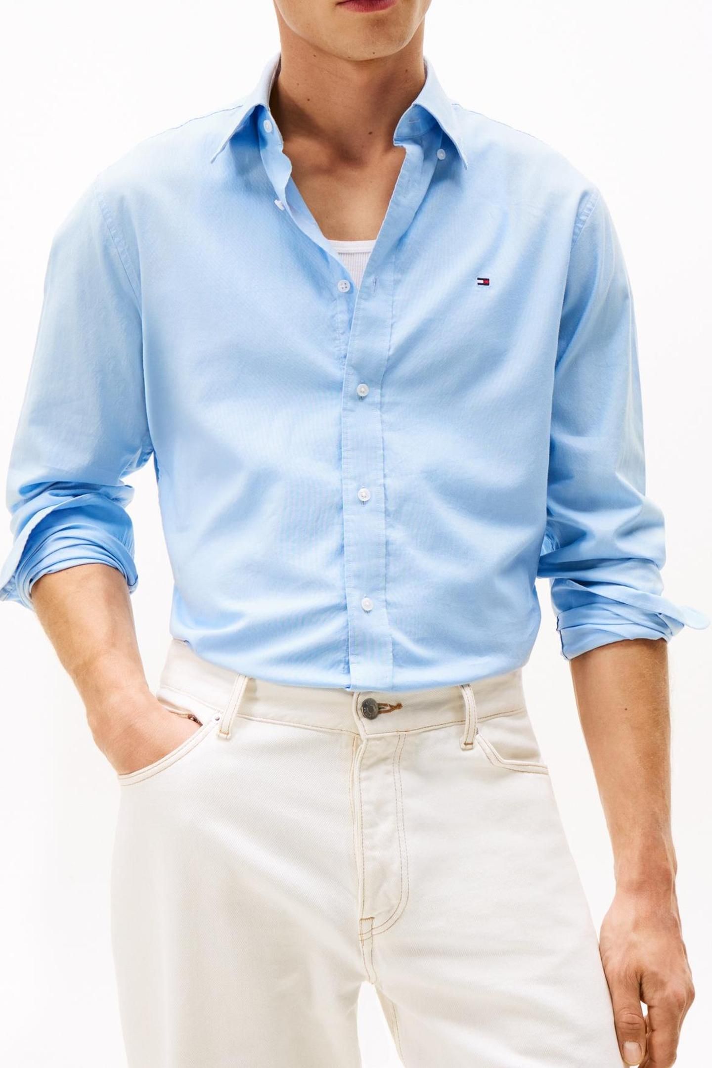 OXFORD SOLID STITCH SHIRT CHAMBRAY BLUE 1