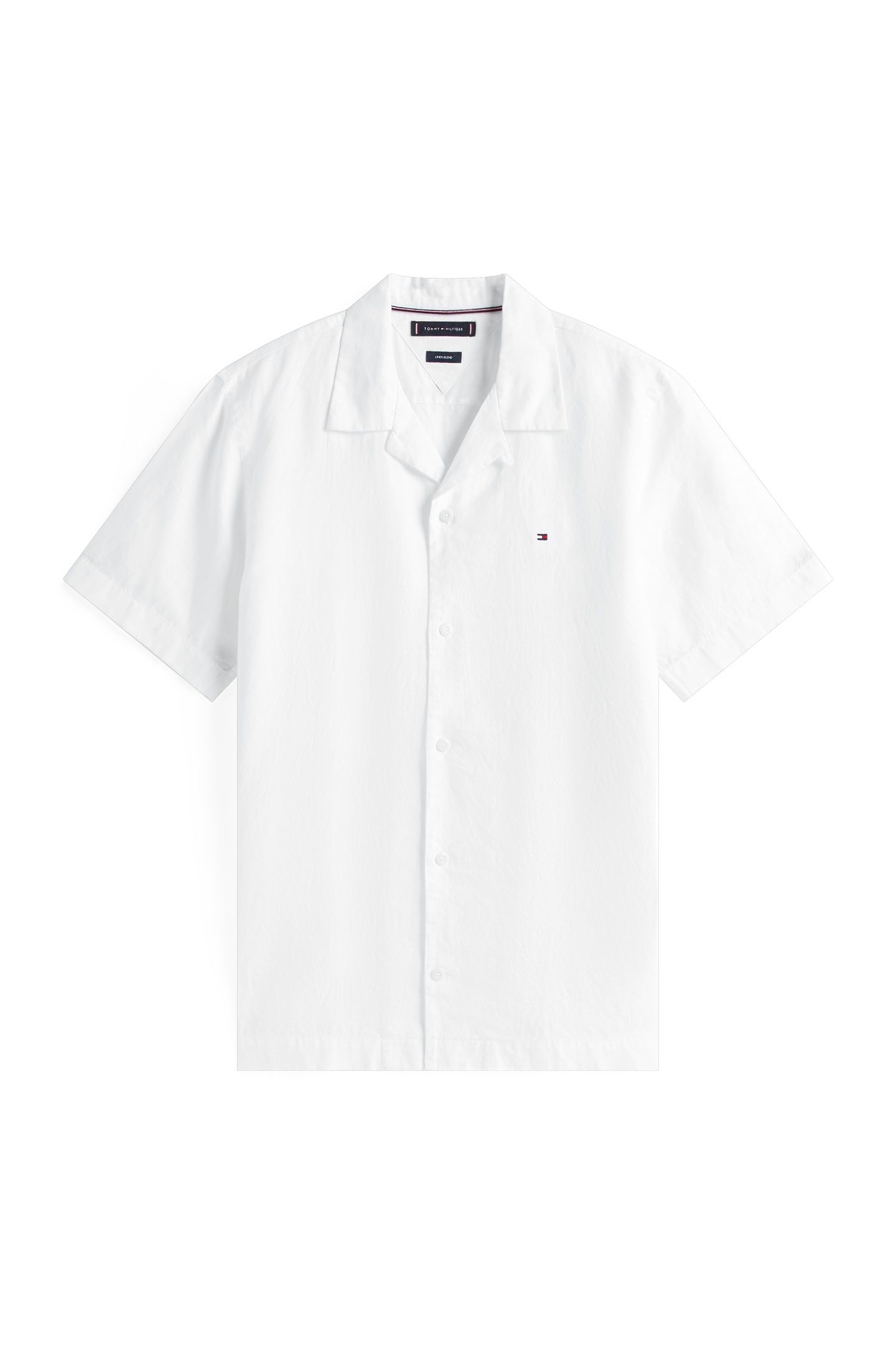 LINEN BLEND SOLID SHIRT WHITE 4