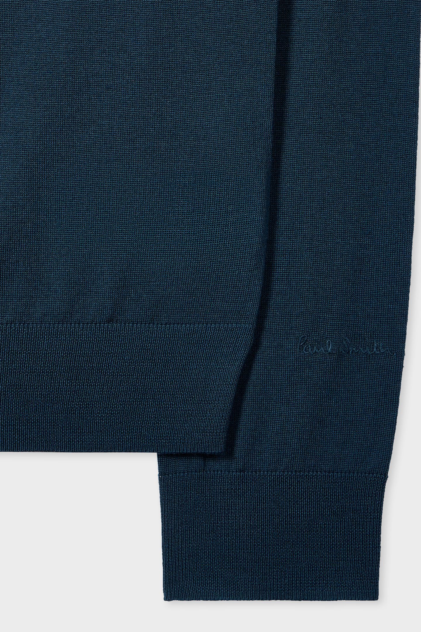 MENS SWEATER CREW NECK PETROL BLUE 6