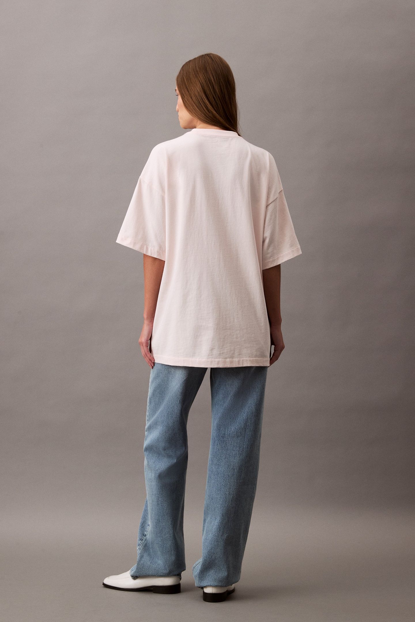 SS BOXY CALVIN KLEIN TEE CRYSTAL PINK 2