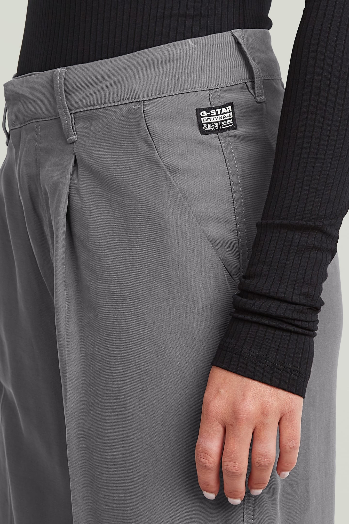 FLUID WIDE LEG PANTS GREY 5