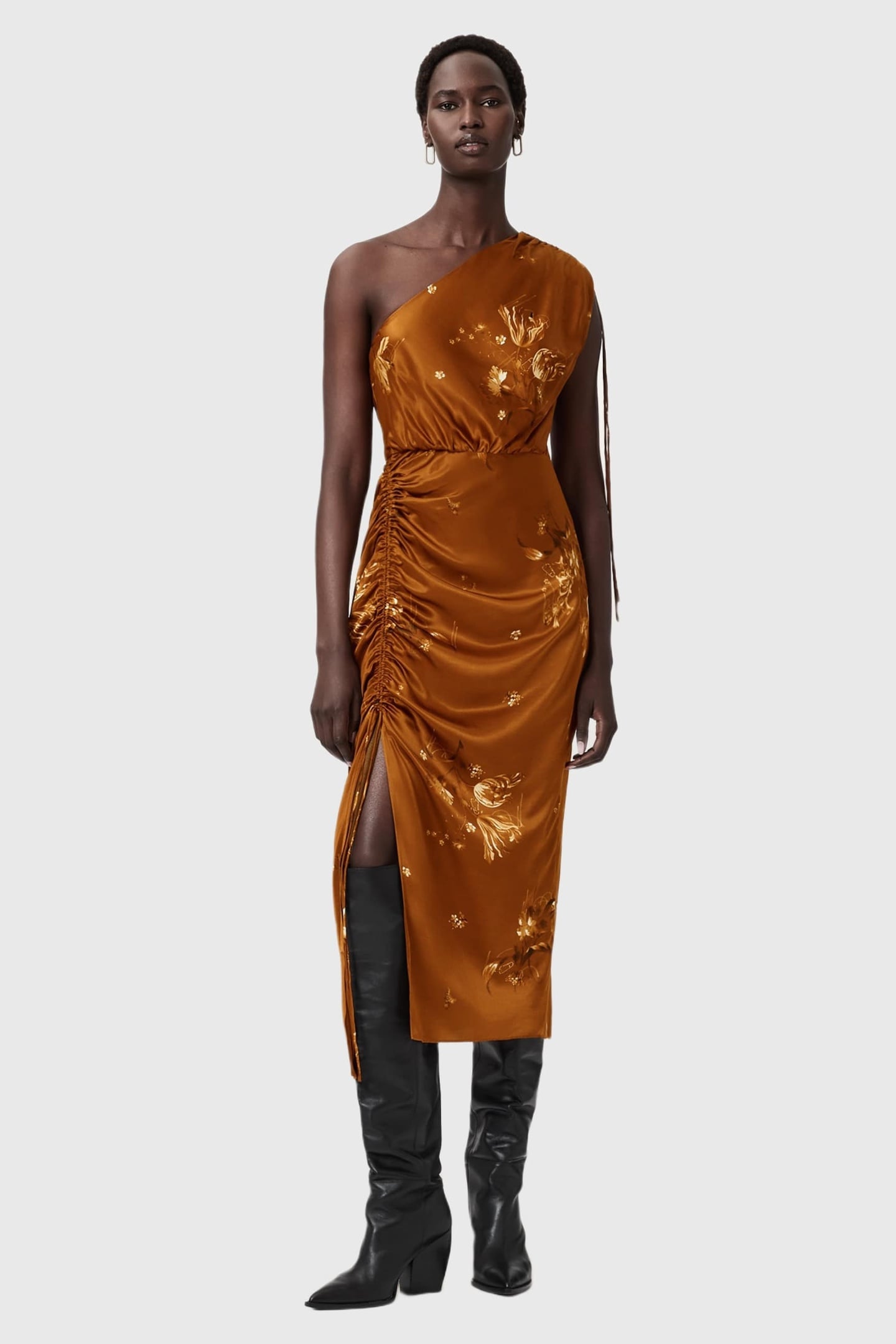 LAURA DRESS ANIA RUST BROWN 1