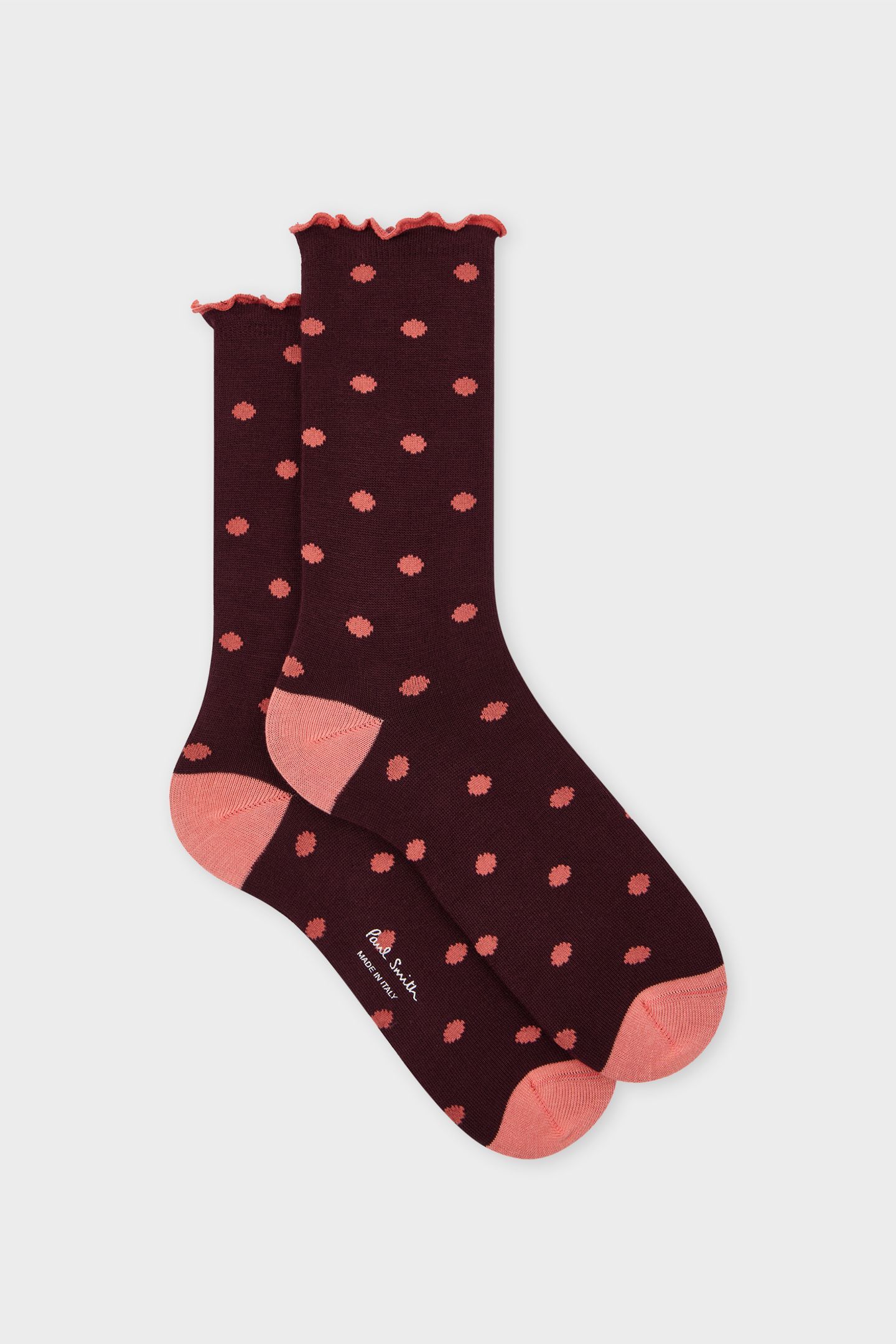 WOMEN SOCK JENNY POLKA BURGUNDY/ BORDE 1