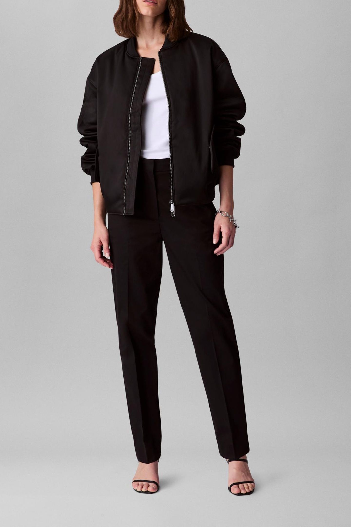 SATIN BOMBER BLACK 3