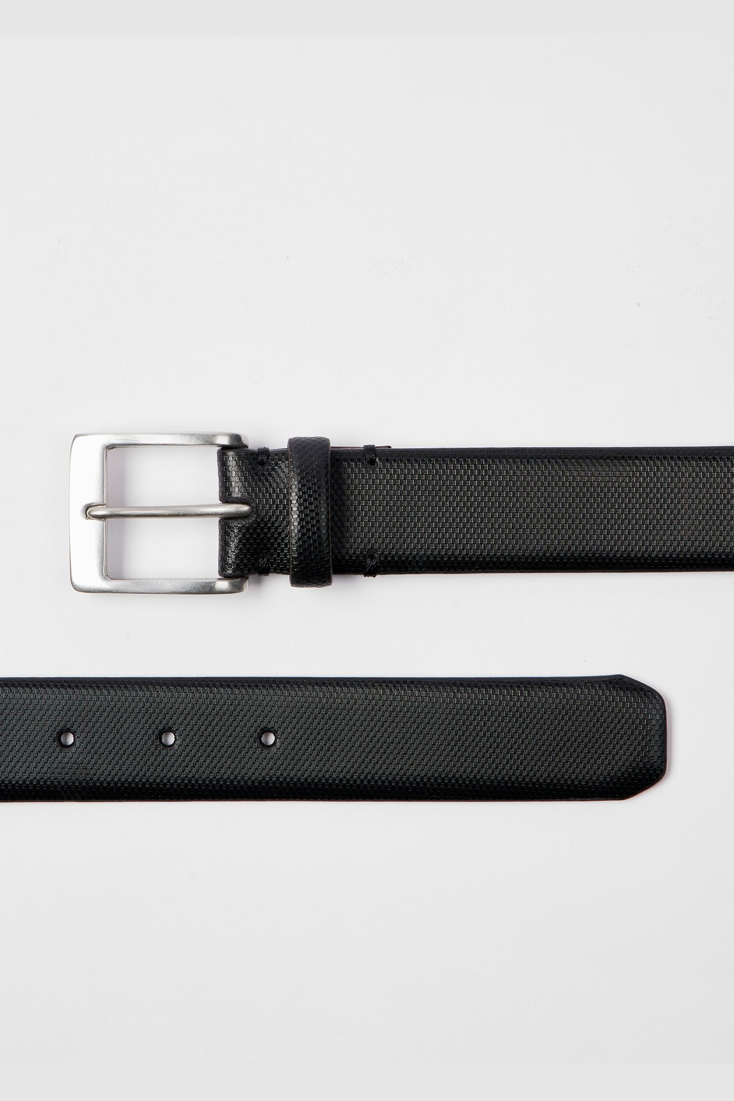 MEN BELT WEAVE EMBOSS BLACK 2